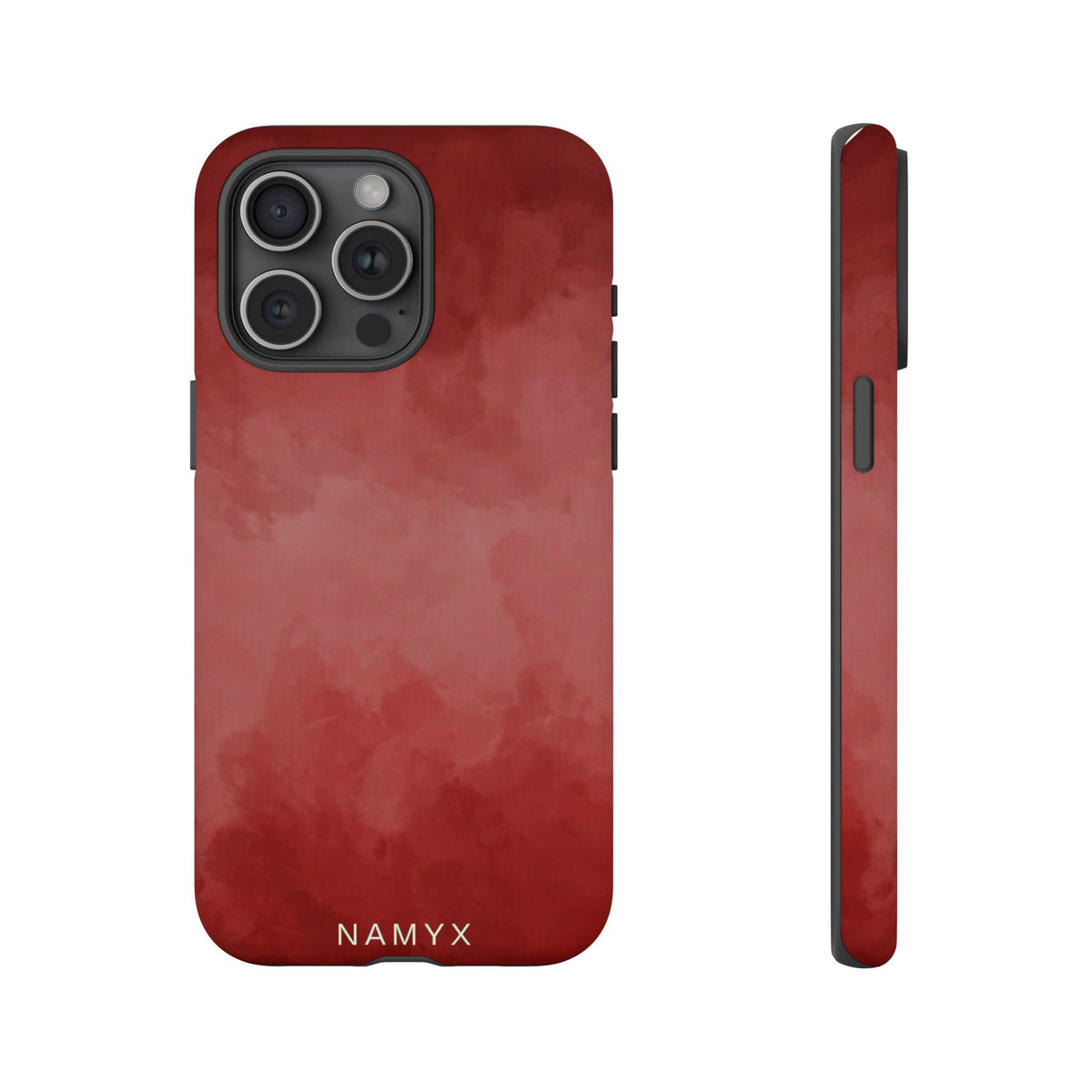 Red Watercolor Tough Phone Case — Durable Protective iPhone Cover