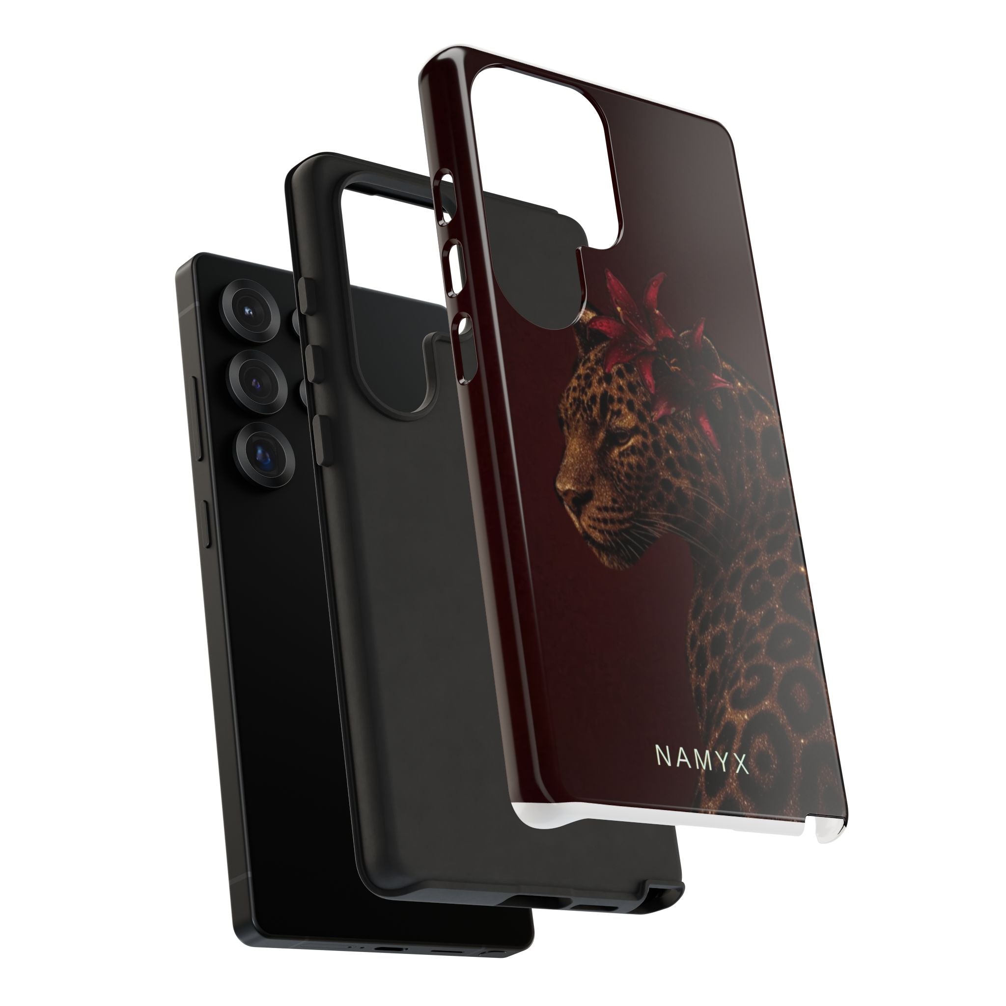 Leopard Floral Tough Phone Case