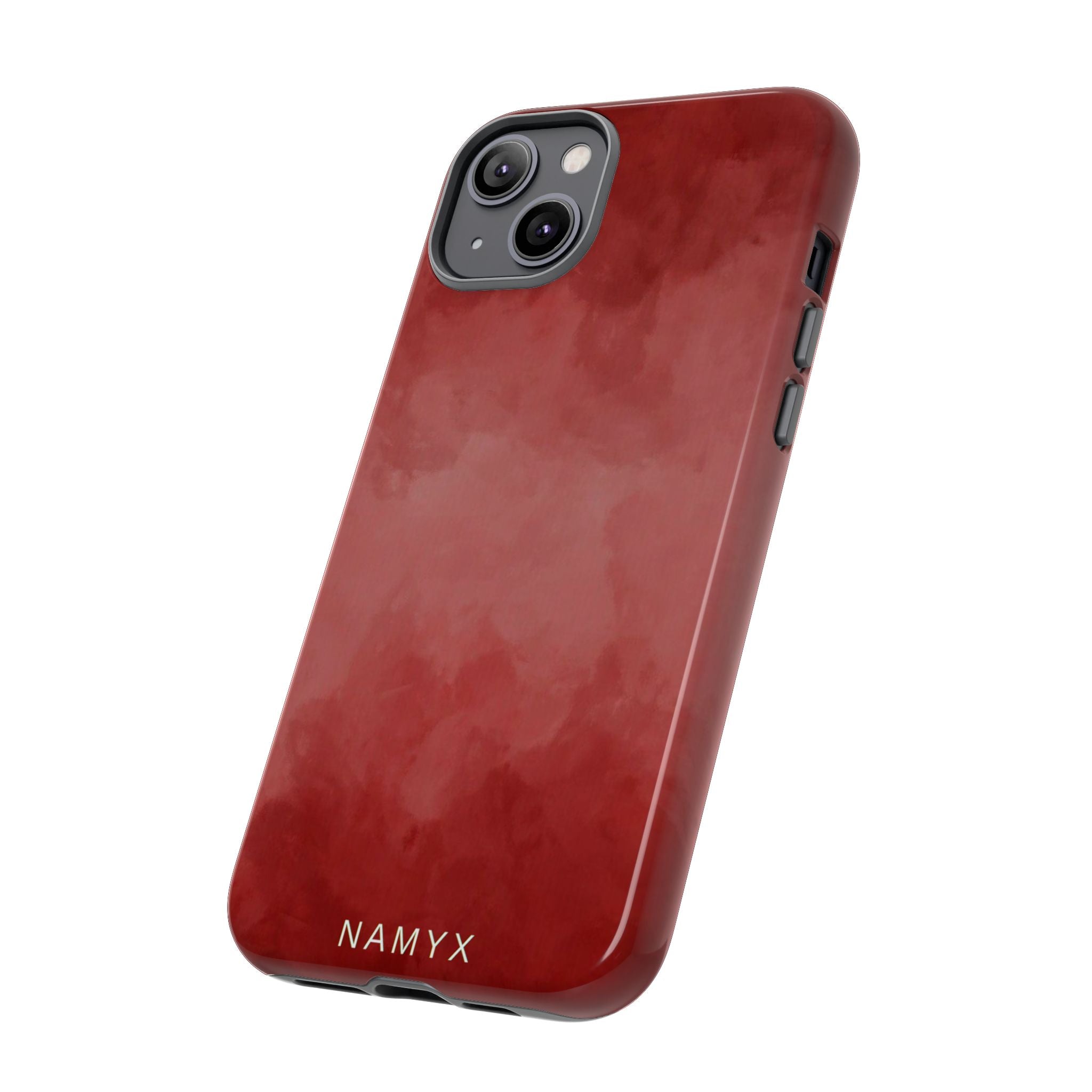 Red Watercolor Tough Phone Case — Durable Protective iPhone Cover