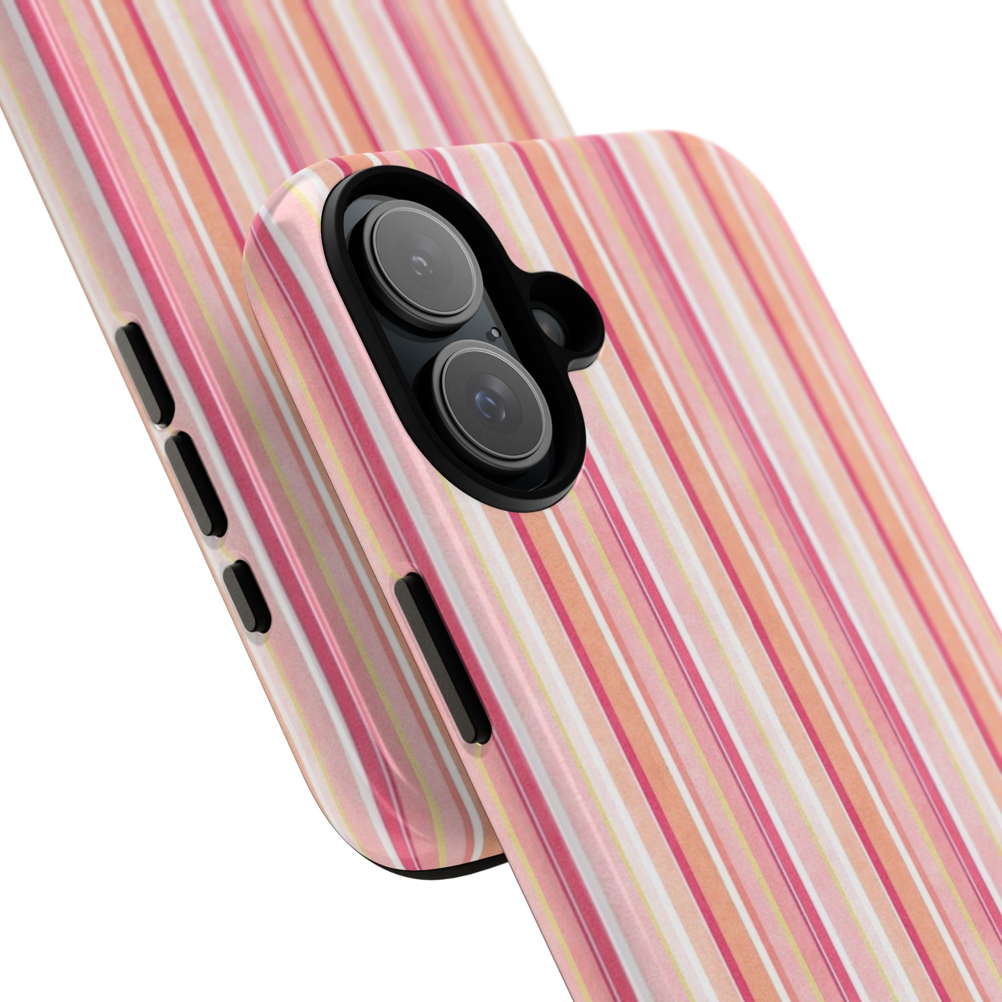 Pink Vintage Stripe Tough Phone Case