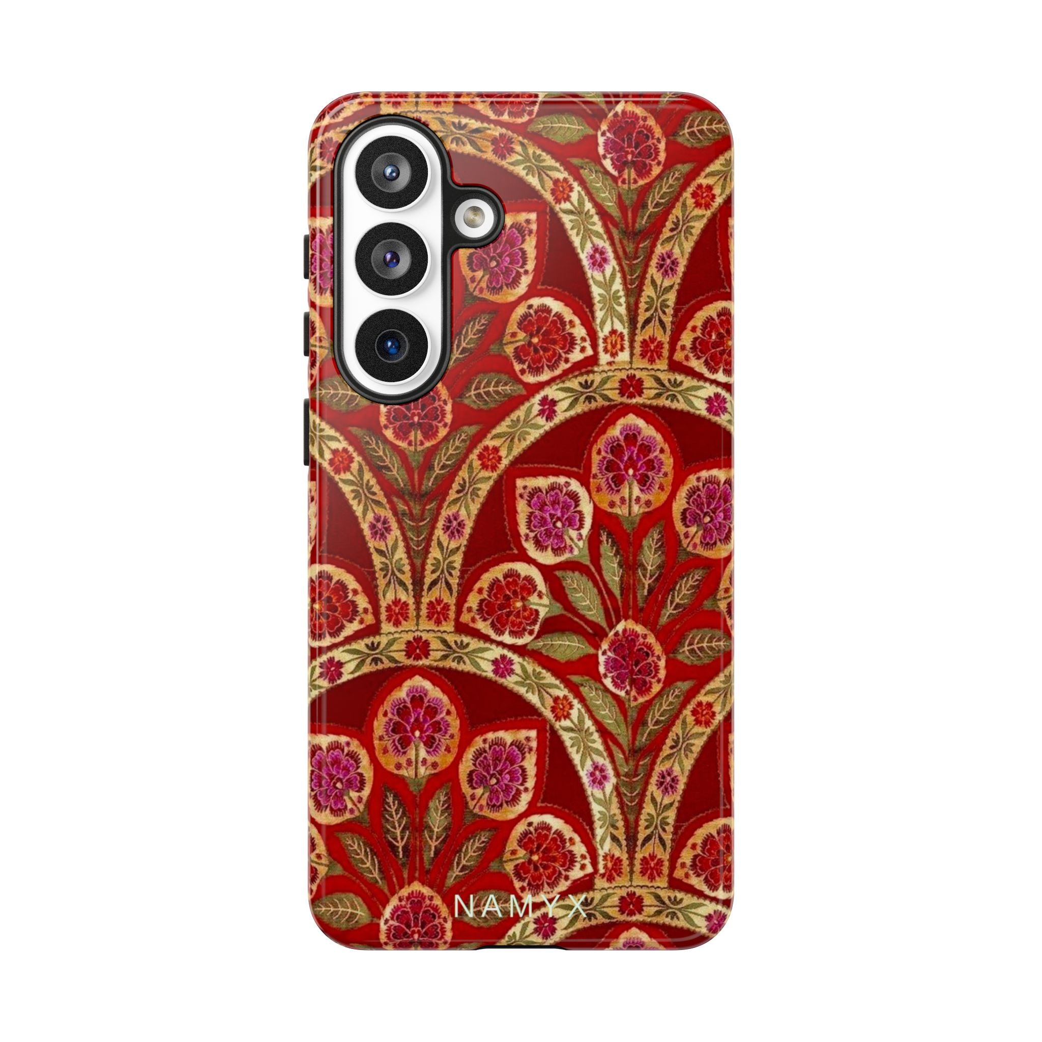 Floral Paisley Tough Phone Case — Red Gold Vintage Pattern