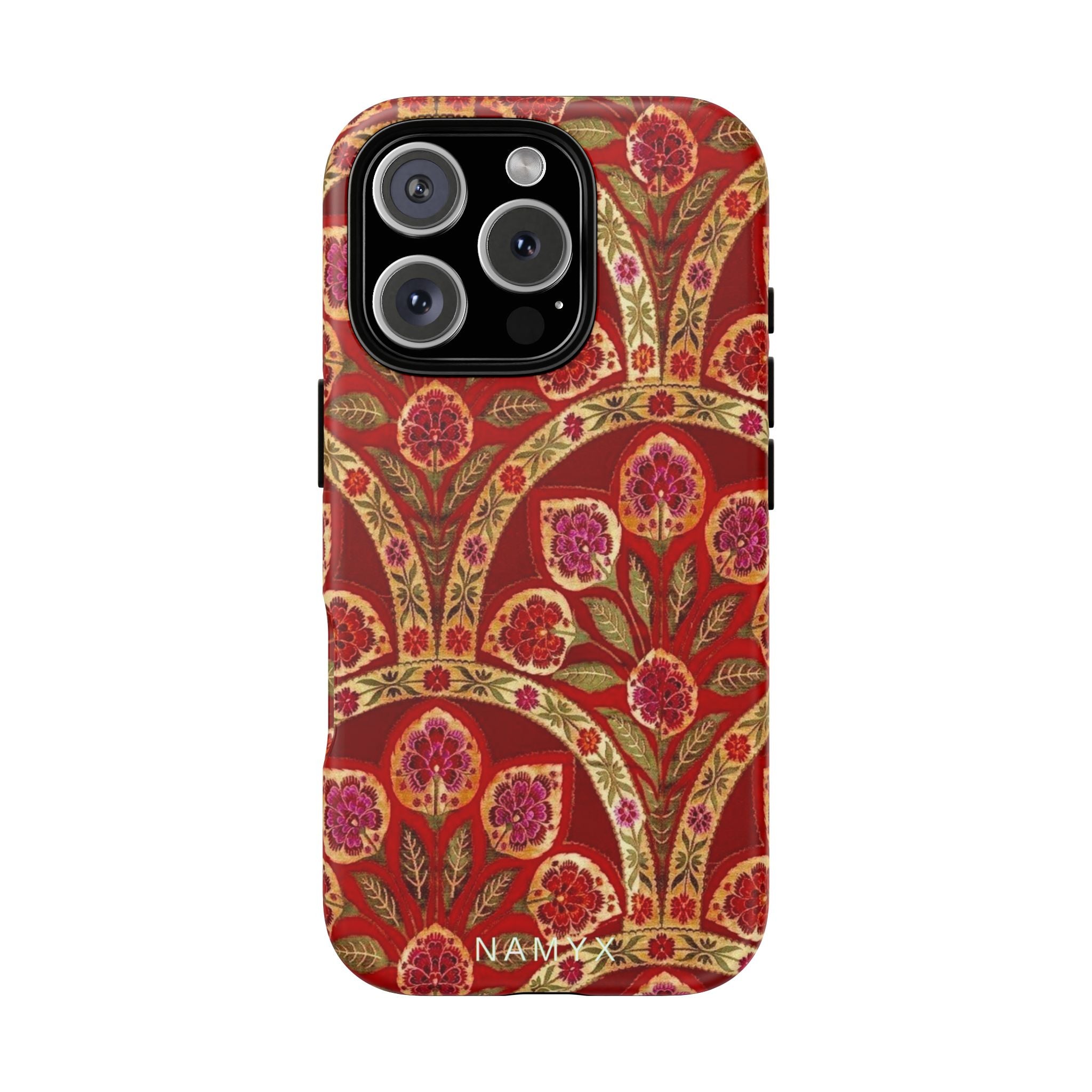 Floral Paisley Tough Phone Case — Red Gold Vintage Pattern