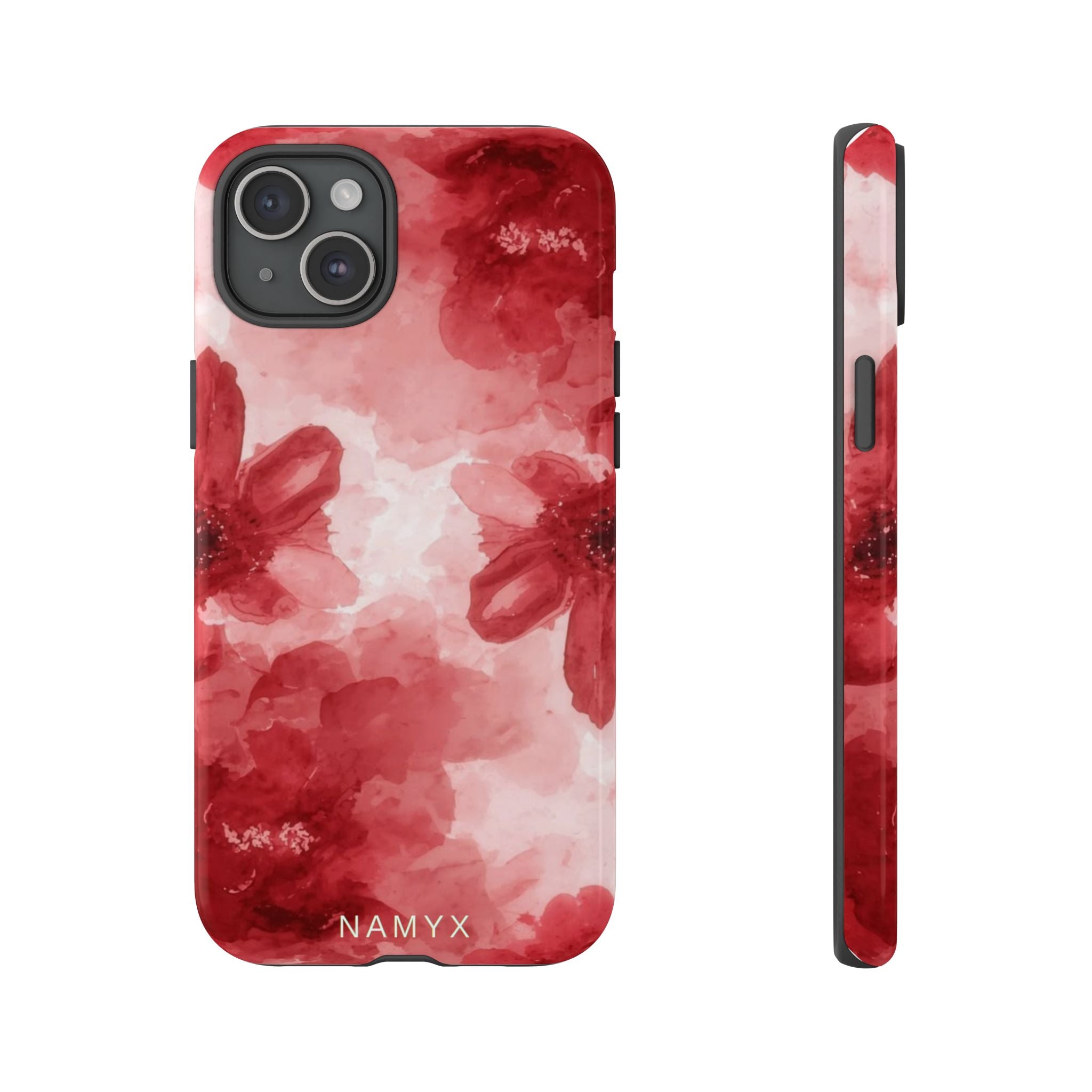 Floral Red Watercolor Tough Phone Case