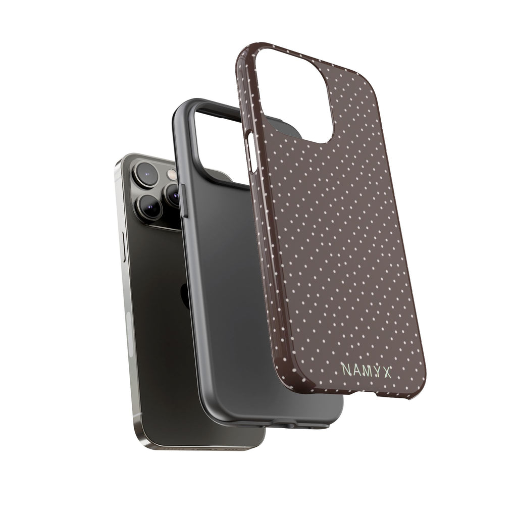 Brown Polka Dot Tough Phone Case - Slim Protective iPhone Cover