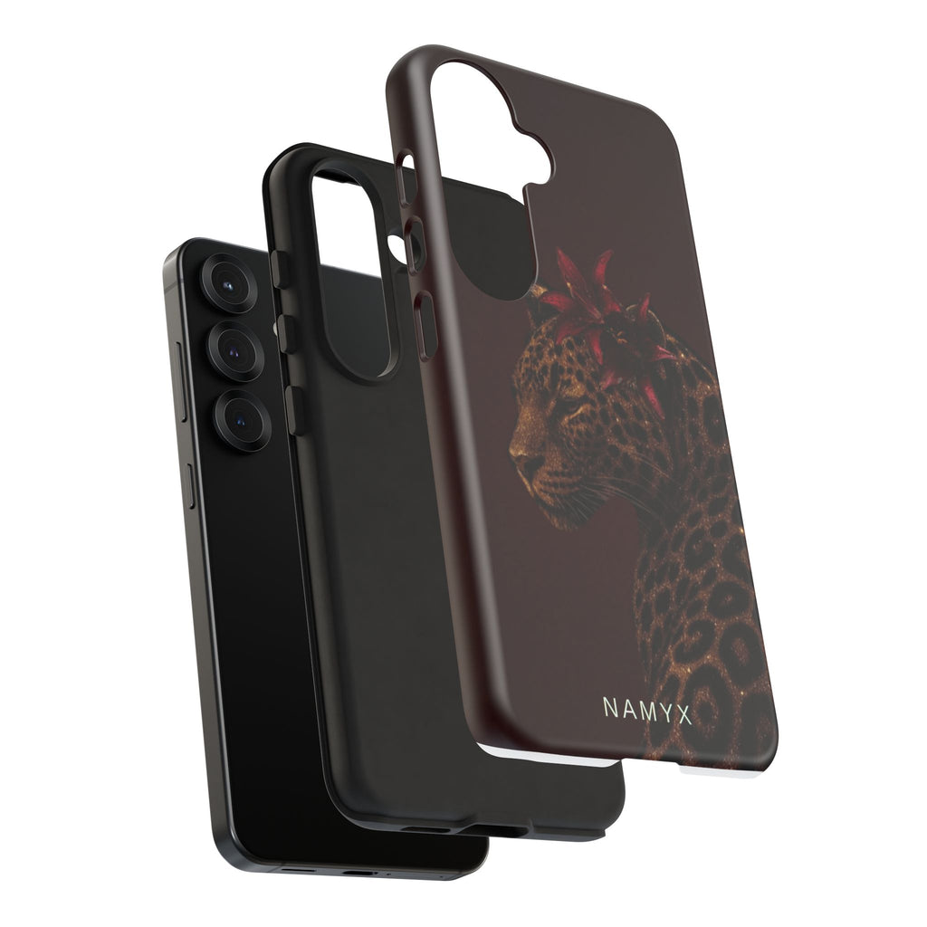 Leopard Floral Tough Phone Case