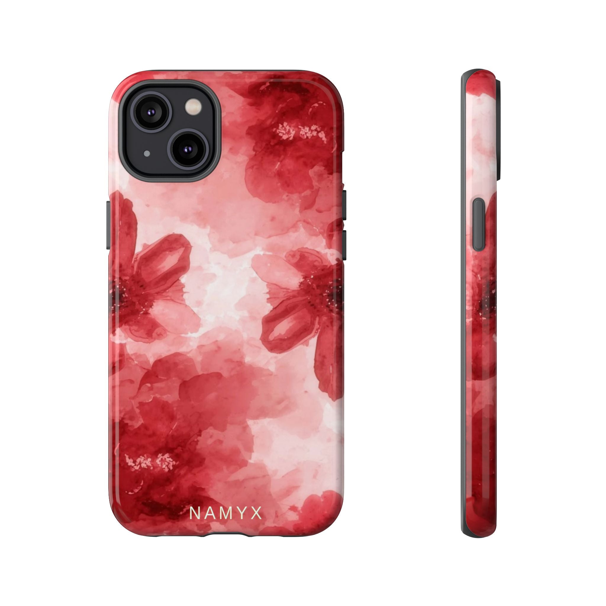Floral Red Watercolor Tough Phone Case