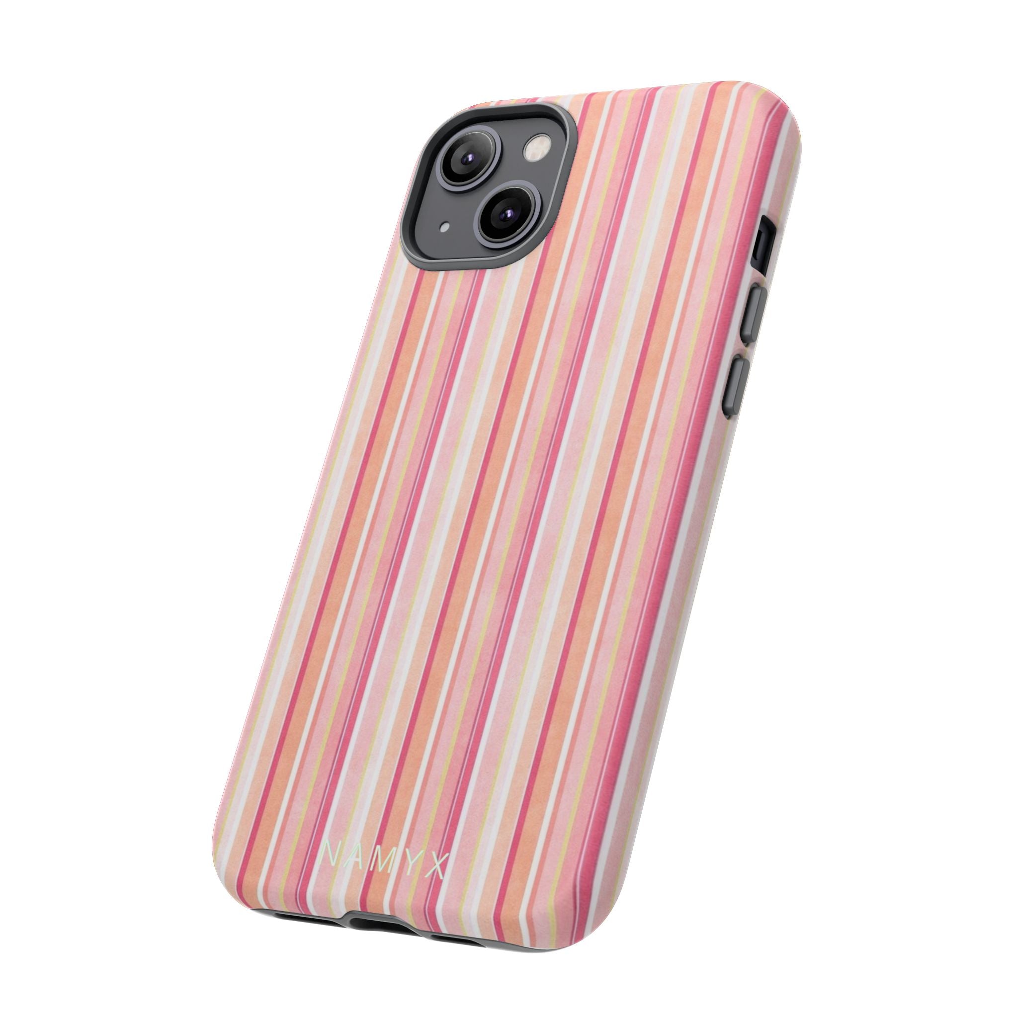 Pink Vintage Stripe Tough Phone Case