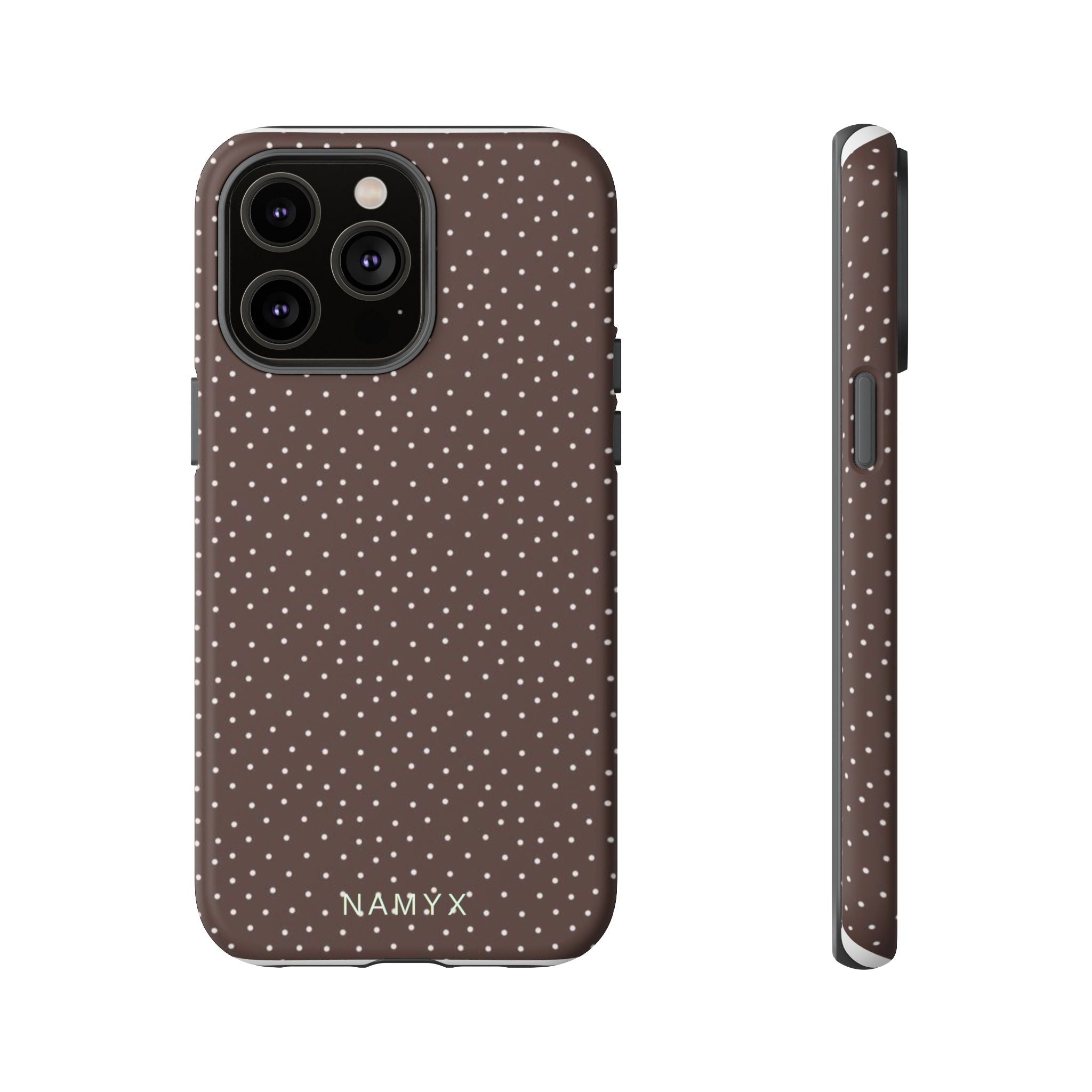 Brown Polka Dot Tough Phone Case - Slim Protective iPhone Cover