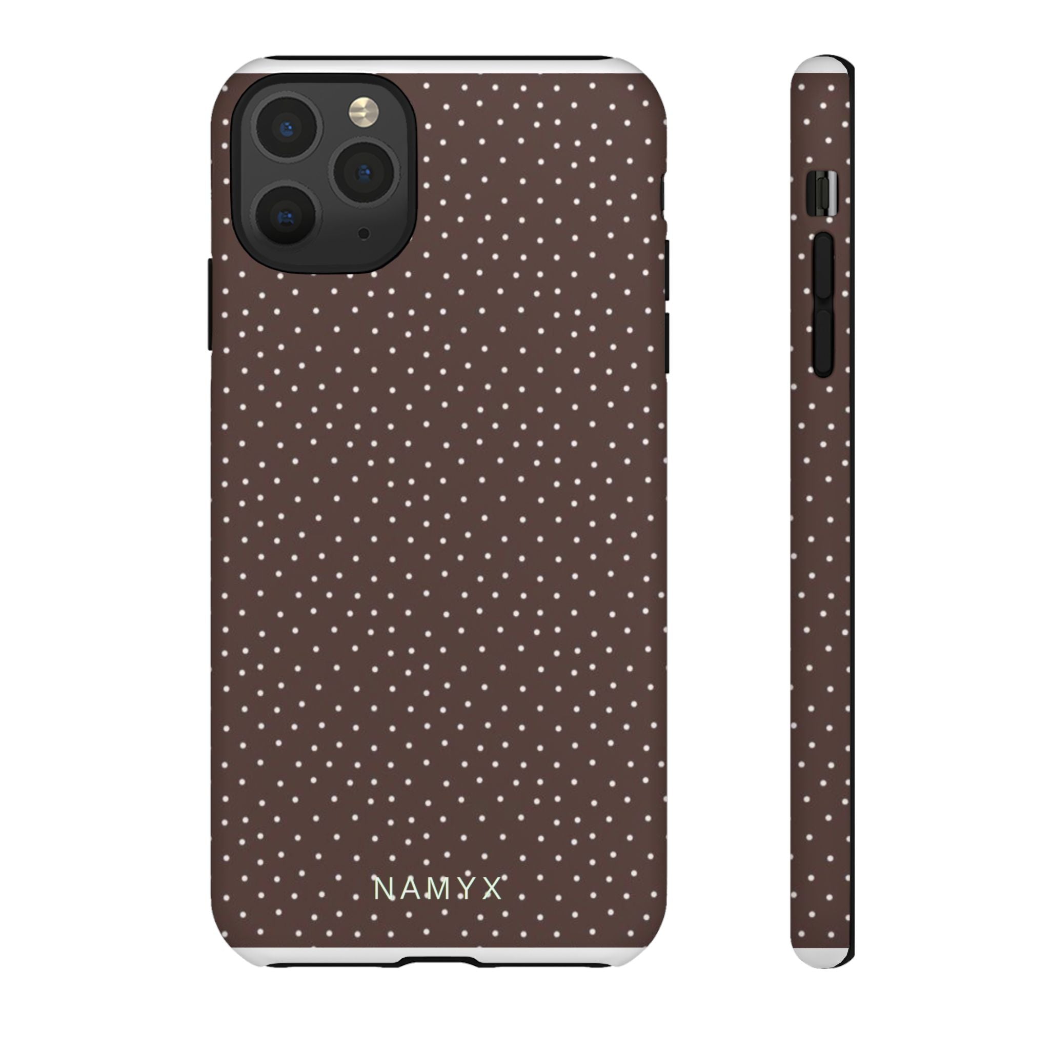 Brown Polka Dot Tough Phone Case - Slim Protective iPhone Cover