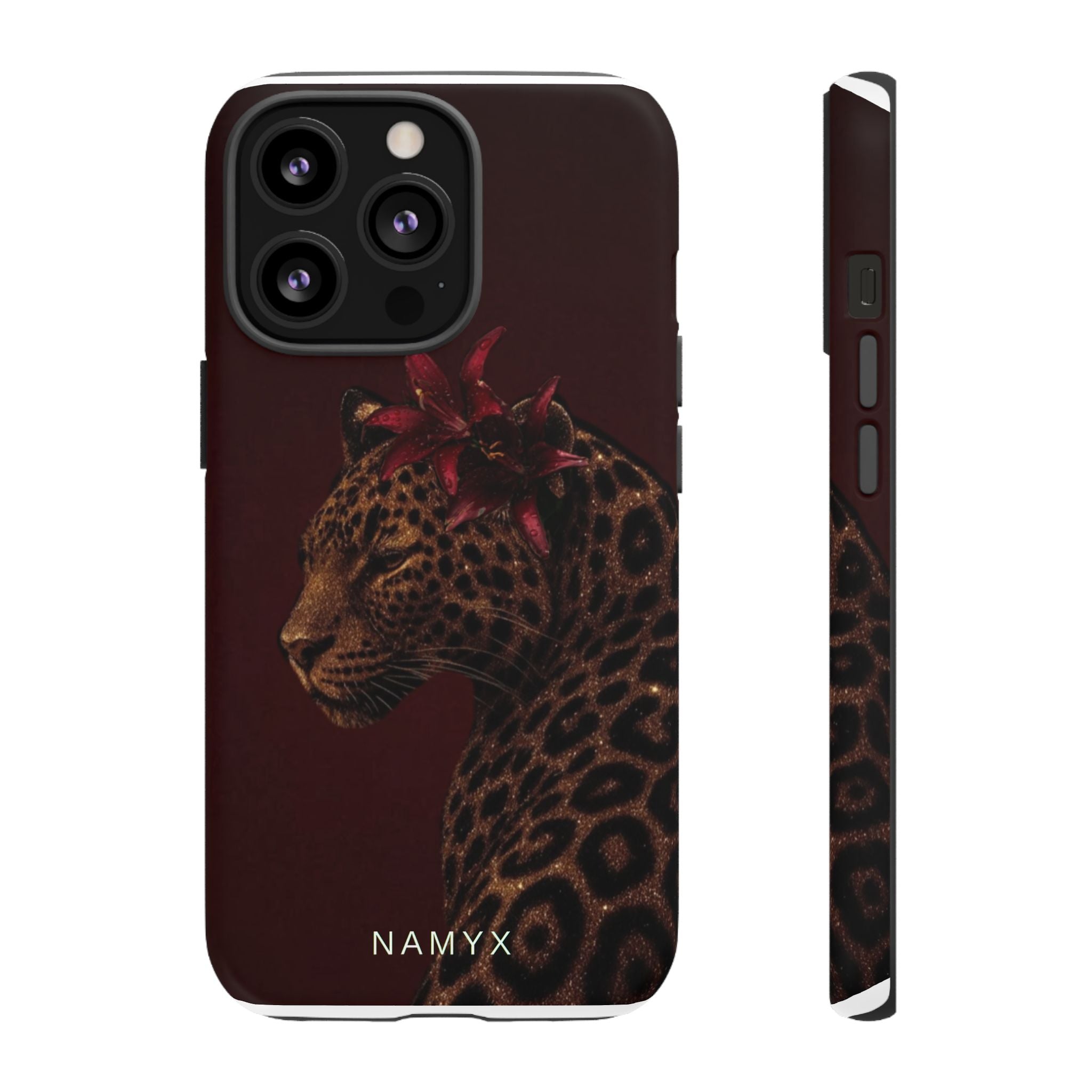 Leopard Floral Tough Phone Case