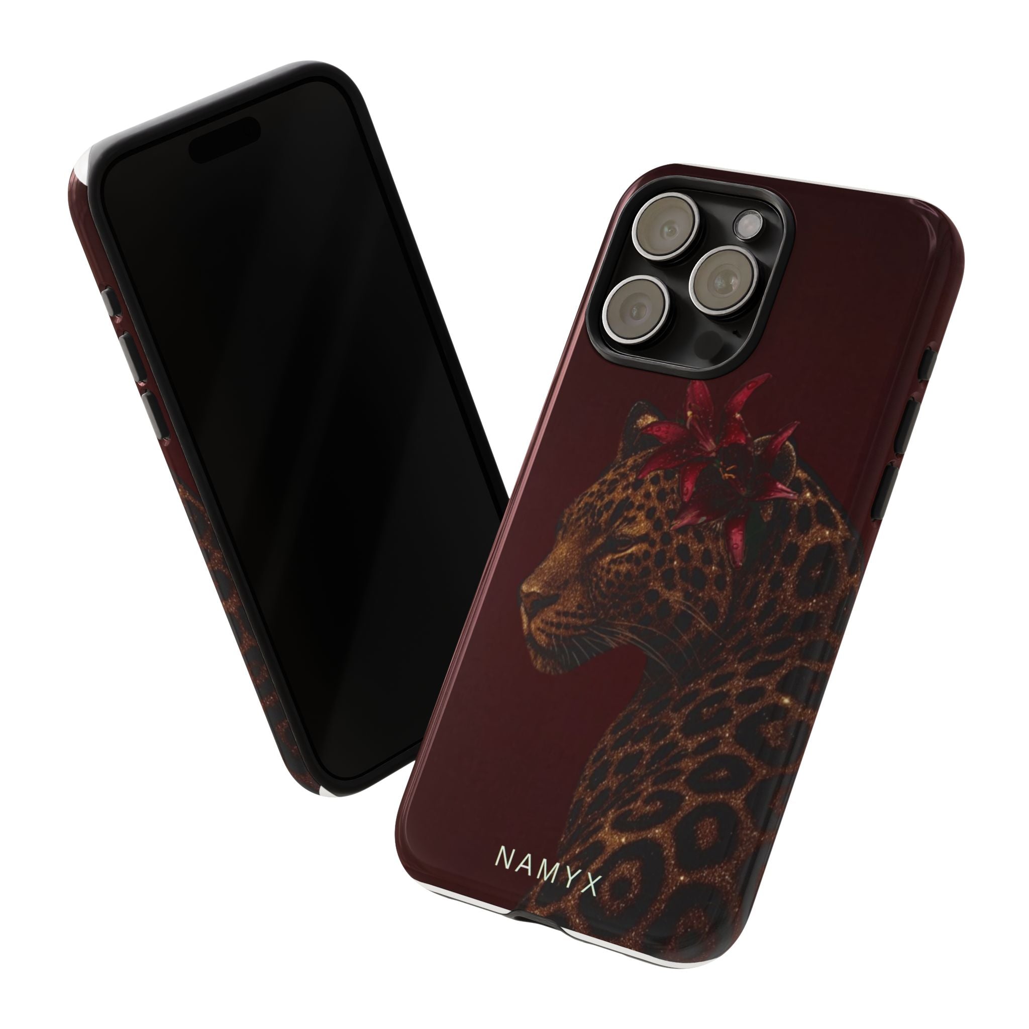 Leopard Floral Tough Phone Case