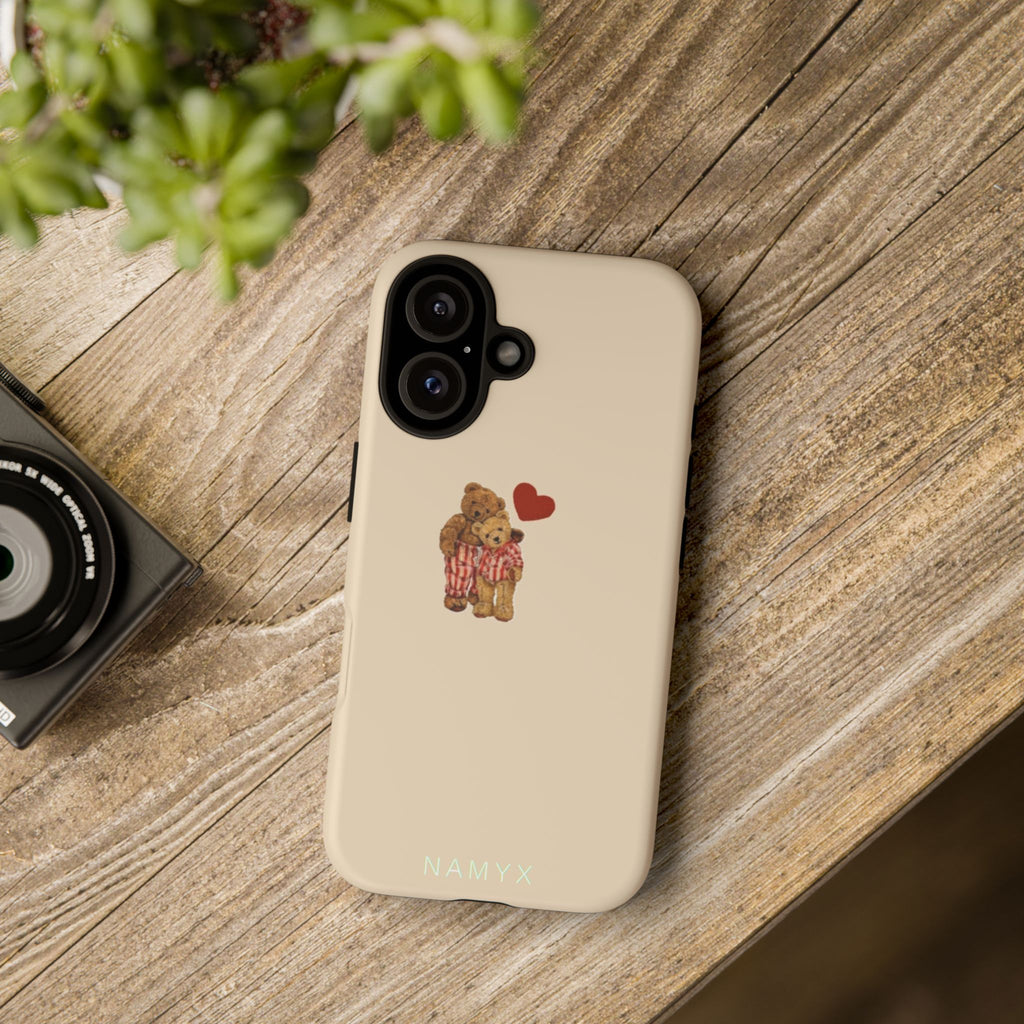 Teddy Heart Phone Case — Cute Vintage Plush Bear Protective iPhone Case