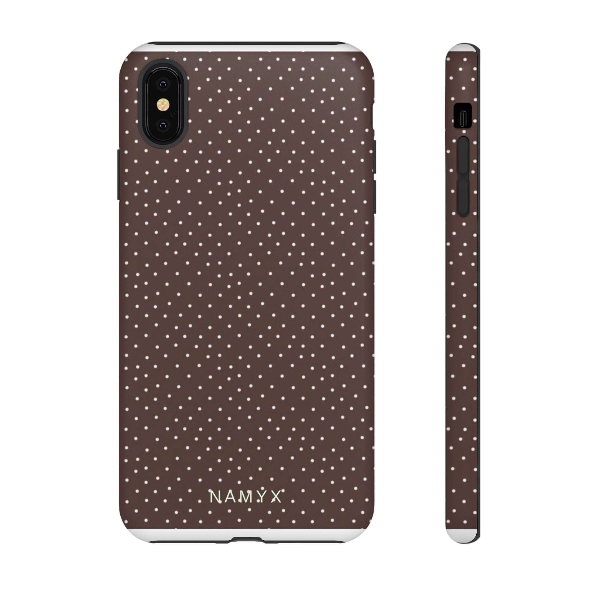 Brown Polka Dot Tough Phone Case - Slim Protective iPhone Cover