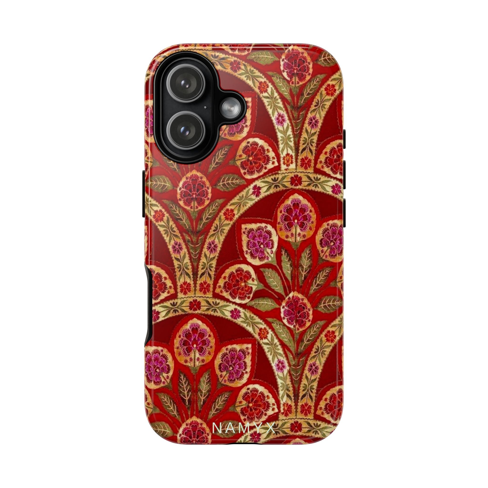 Floral Paisley Tough Phone Case — Red Gold Vintage Pattern