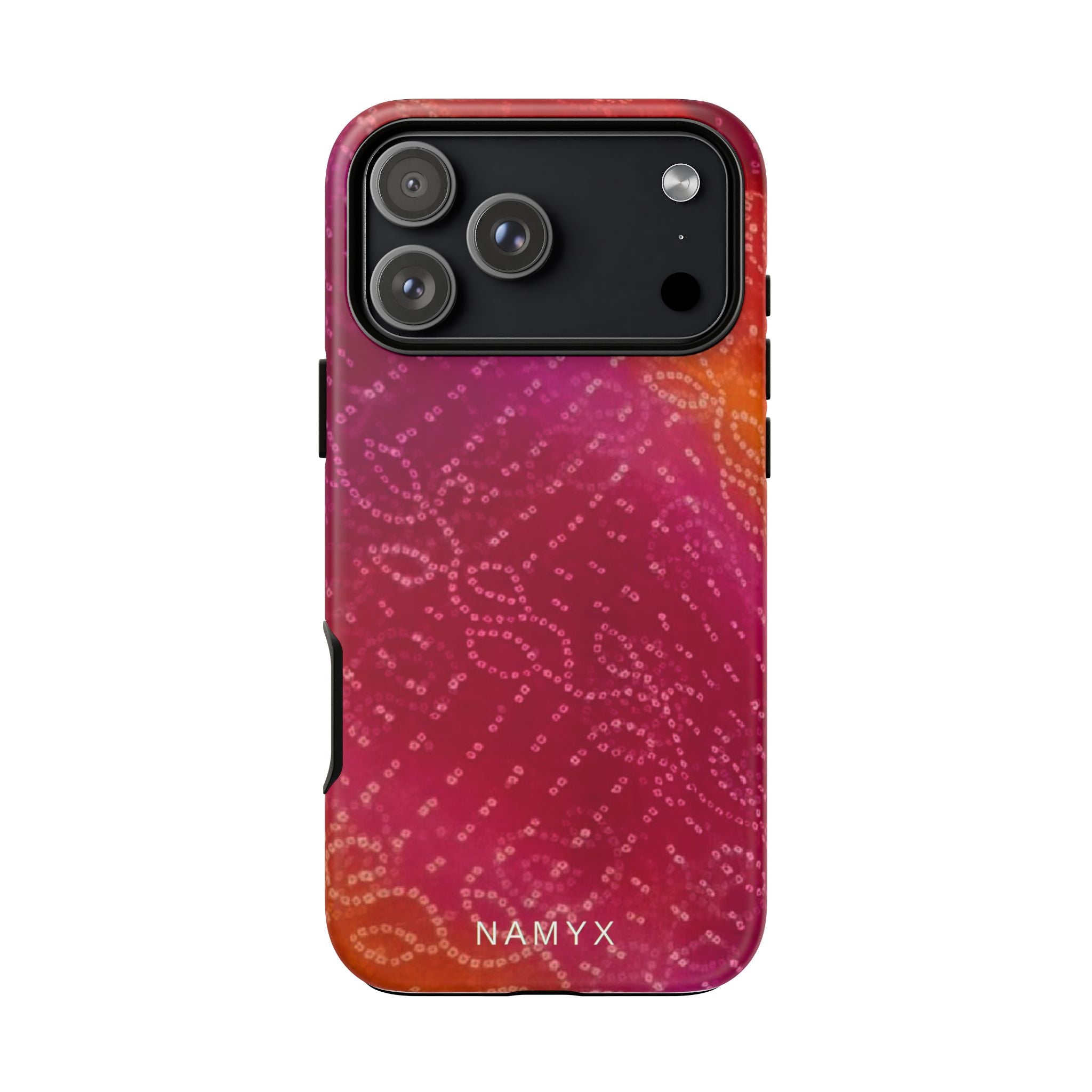 Floral Bandana Tough Case — Protective Phone Case with Pink Orange Paisley Design