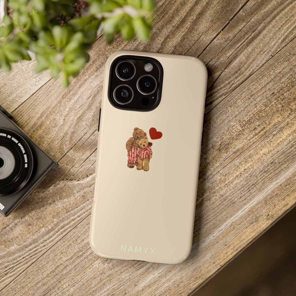 Teddy Heart Phone Case — Cute Vintage Plush Bear Protective iPhone Case