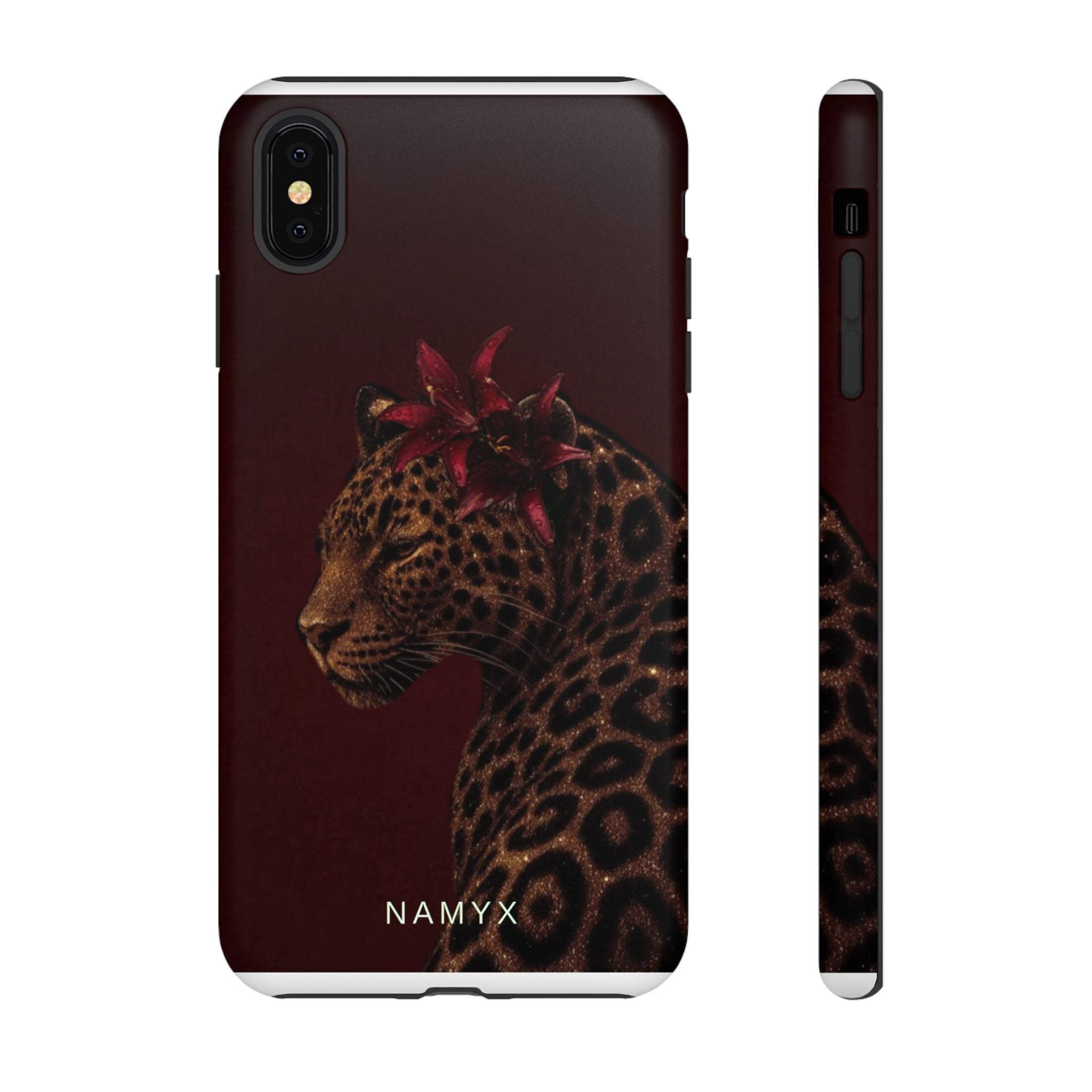 Leopard Floral Tough Phone Case
