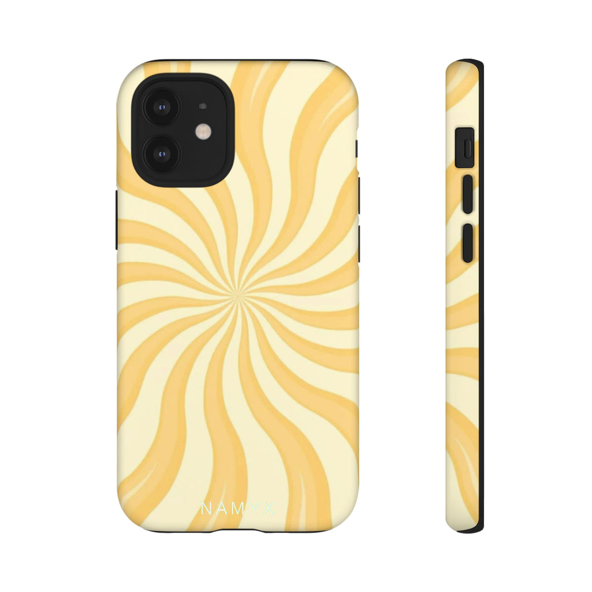 Phone Case — Retro Yellow Swirl Tough Protective Cover