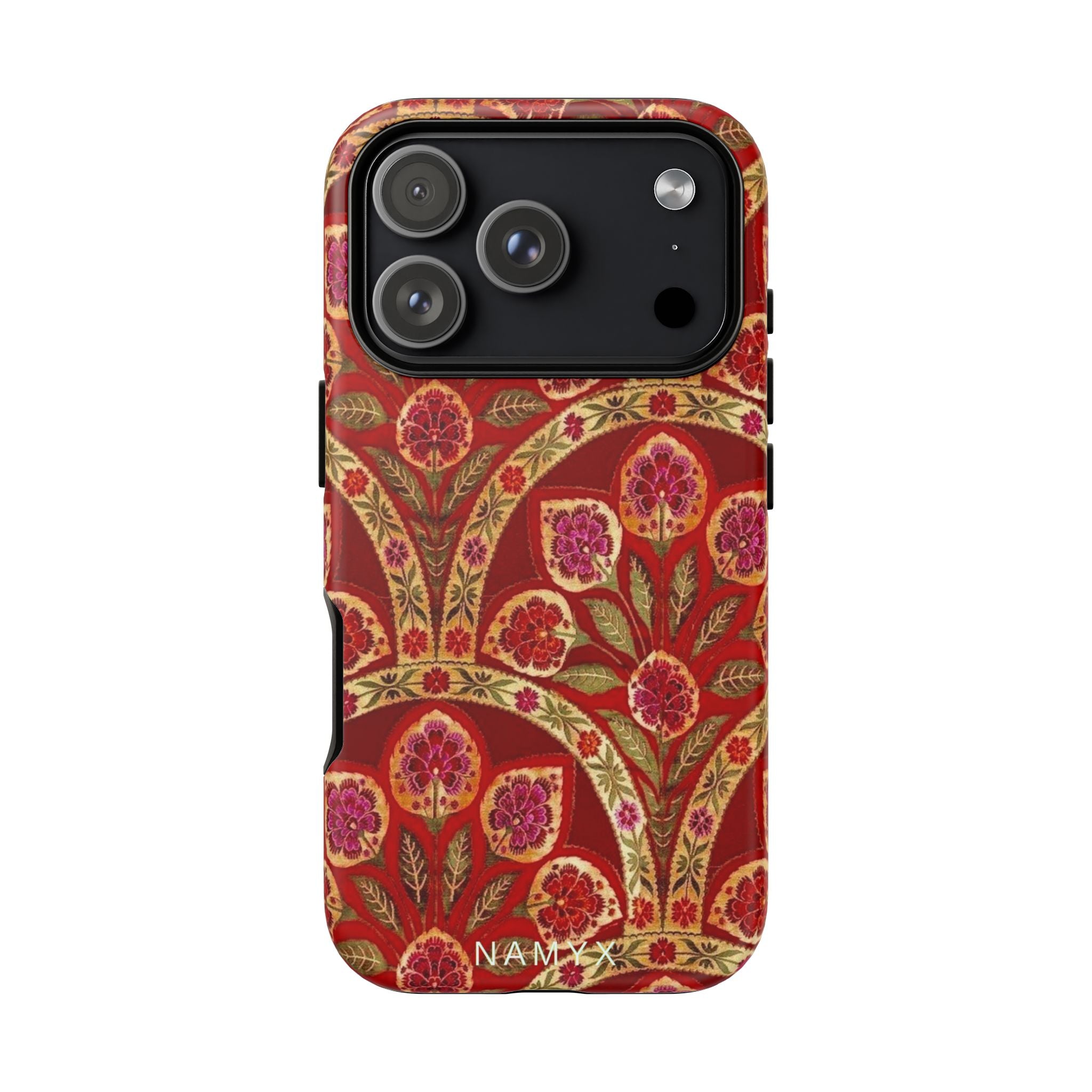 Floral Paisley Tough Phone Case — Red Gold Vintage Pattern