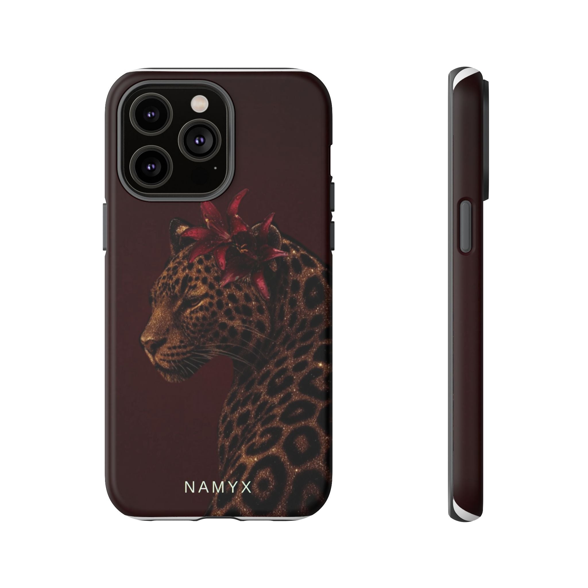 Leopard Floral Tough Phone Case