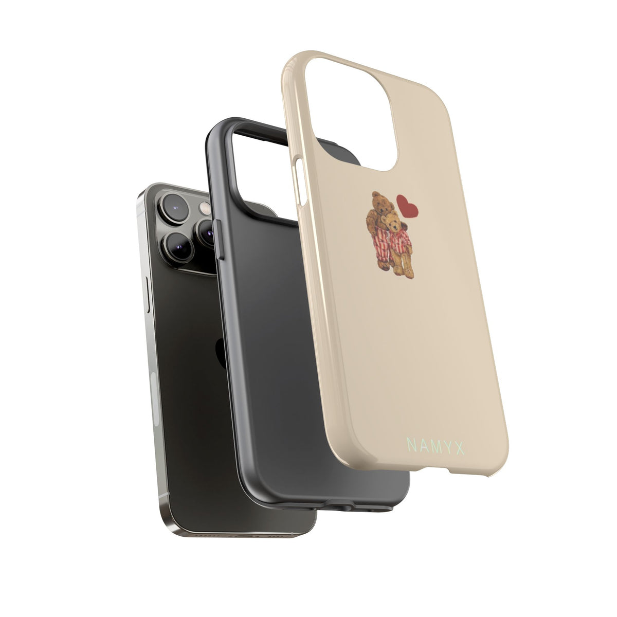 Teddy Heart Phone Case — Cute Vintage Plush Bear Protective iPhone Case