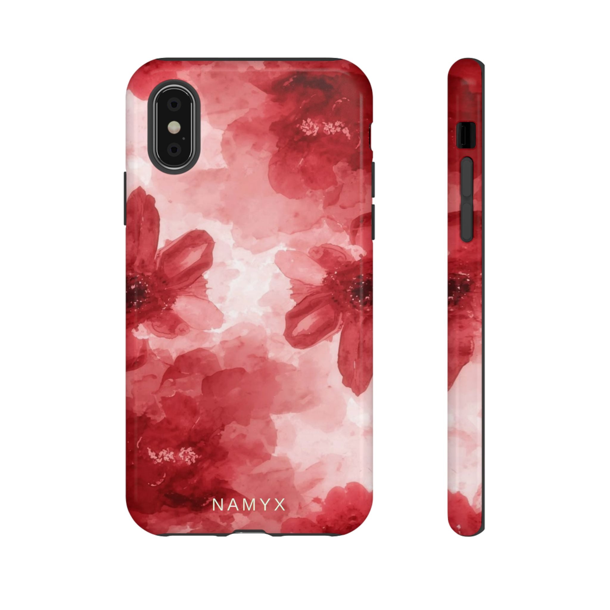 Floral Red Watercolor Tough Phone Case