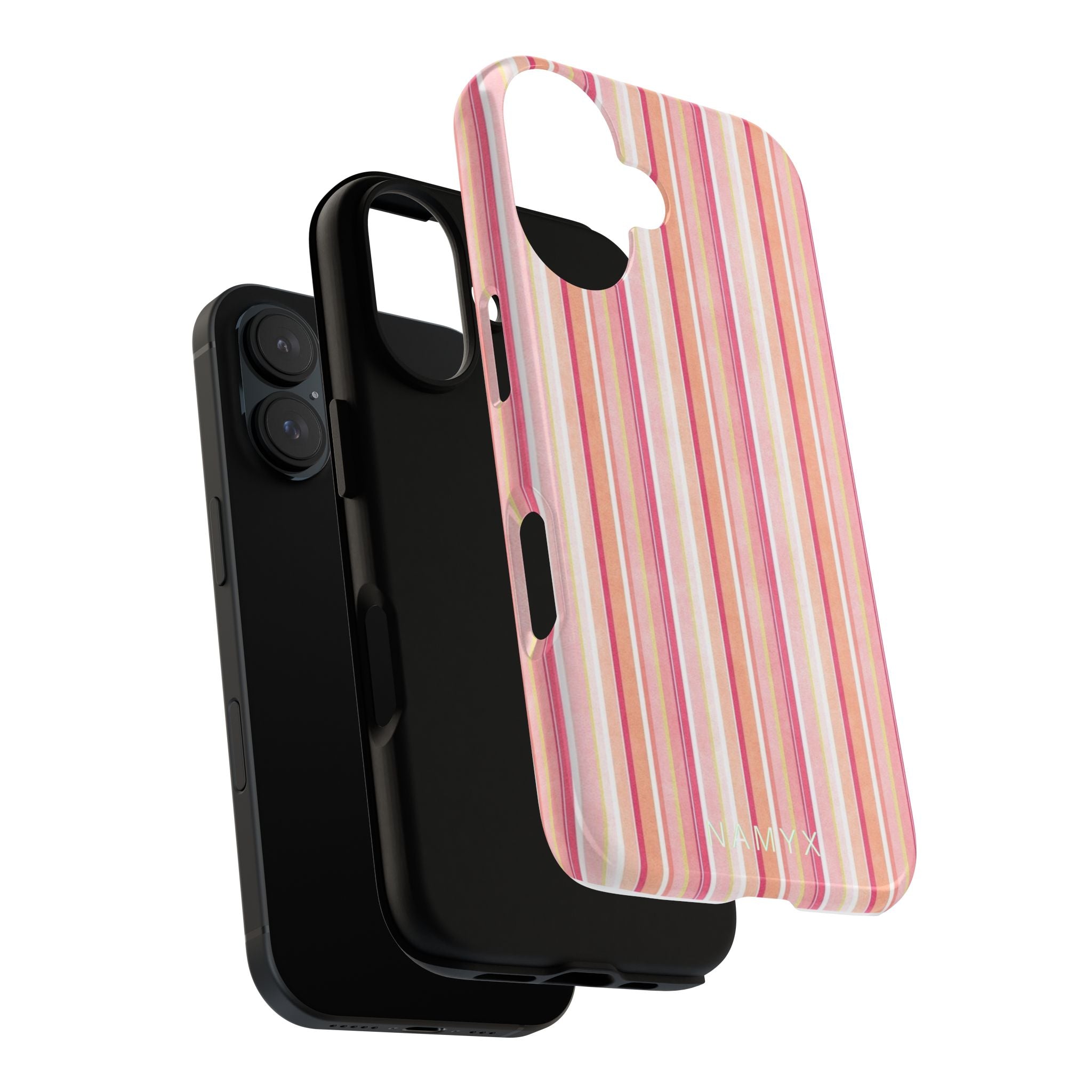 Pink Vintage Stripe Tough Phone Case