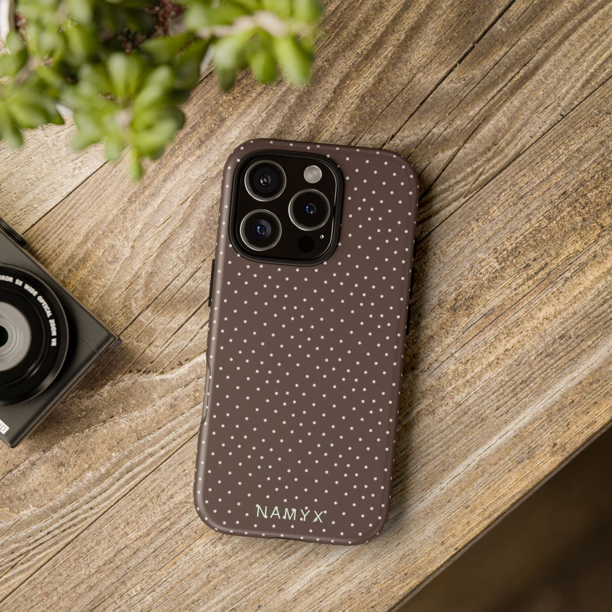 Brown Polka Dot Tough Phone Case - Slim Protective iPhone Cover