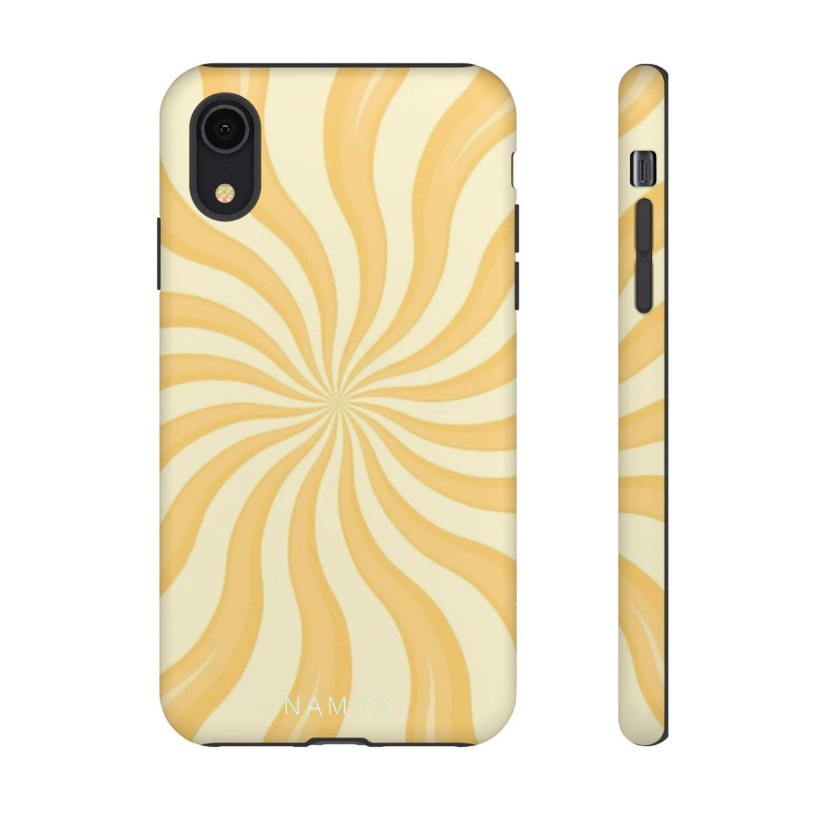 Phone Case — Retro Yellow Swirl Tough Protective Cover