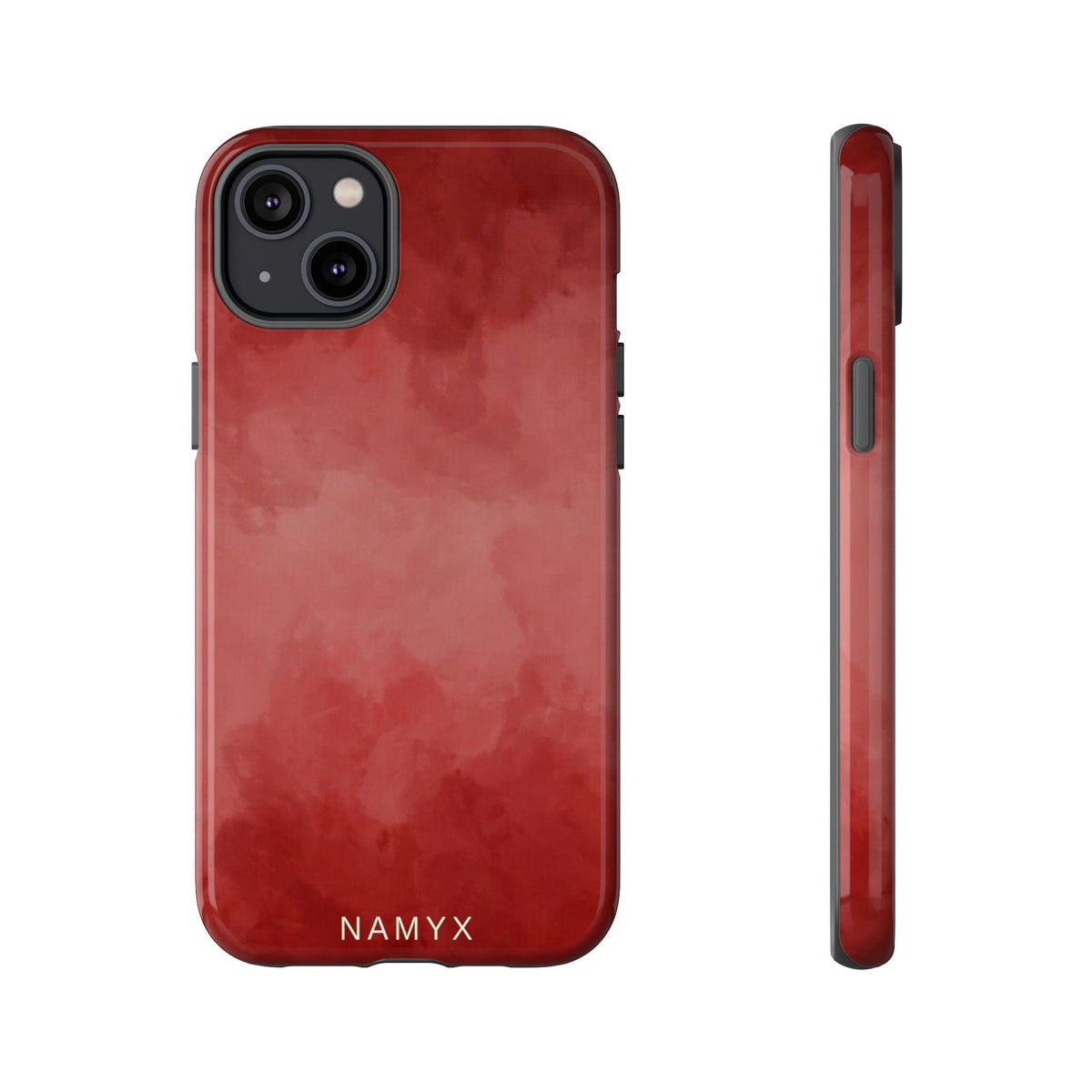 Red Watercolor Tough Phone Case — Durable Protective iPhone Cover