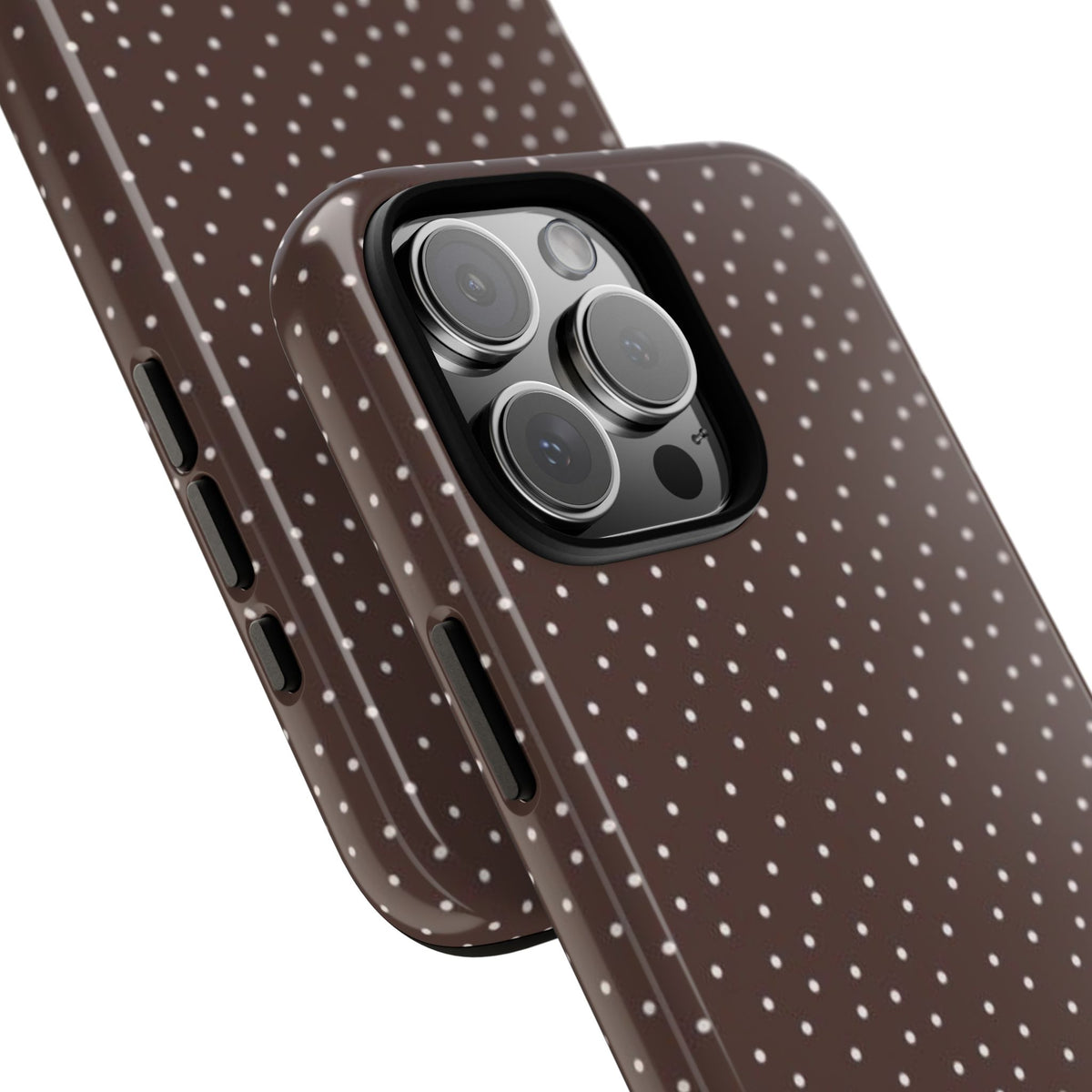 Brown Polka Dot Tough Phone Case - Slim Protective iPhone Cover