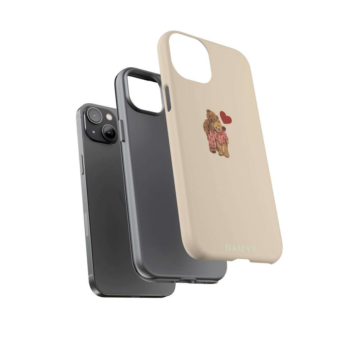Teddy Heart Phone Case — Cute Vintage Plush Bear Protective iPhone Case