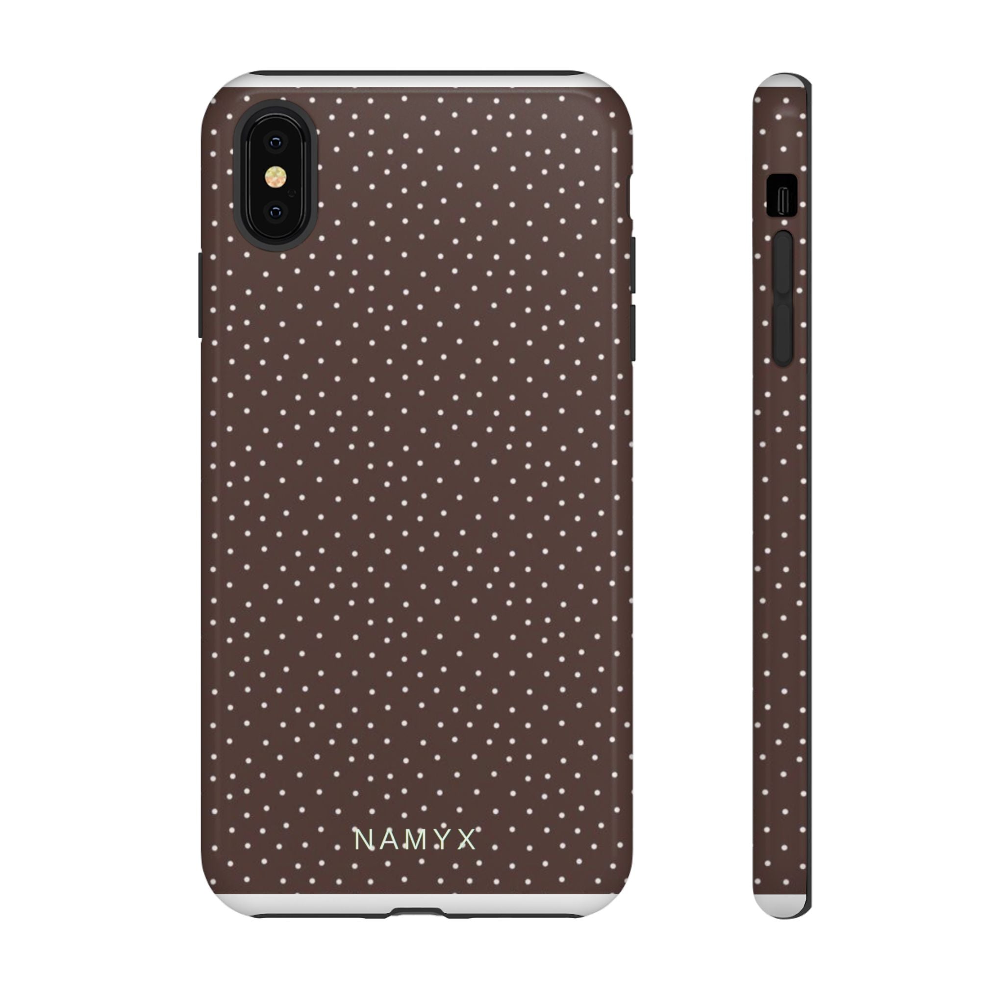 Brown Polka Dot Tough Phone Case - Slim Protective iPhone Cover