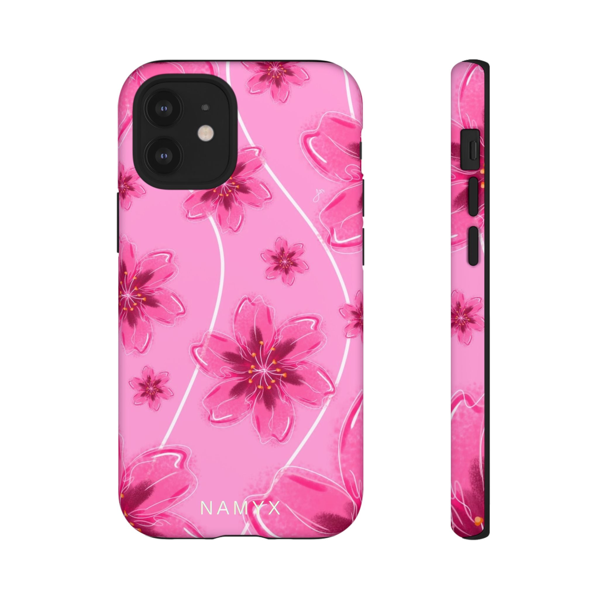 Pink Cherry Blossom Tough Phone Case — Floral Protective Cover