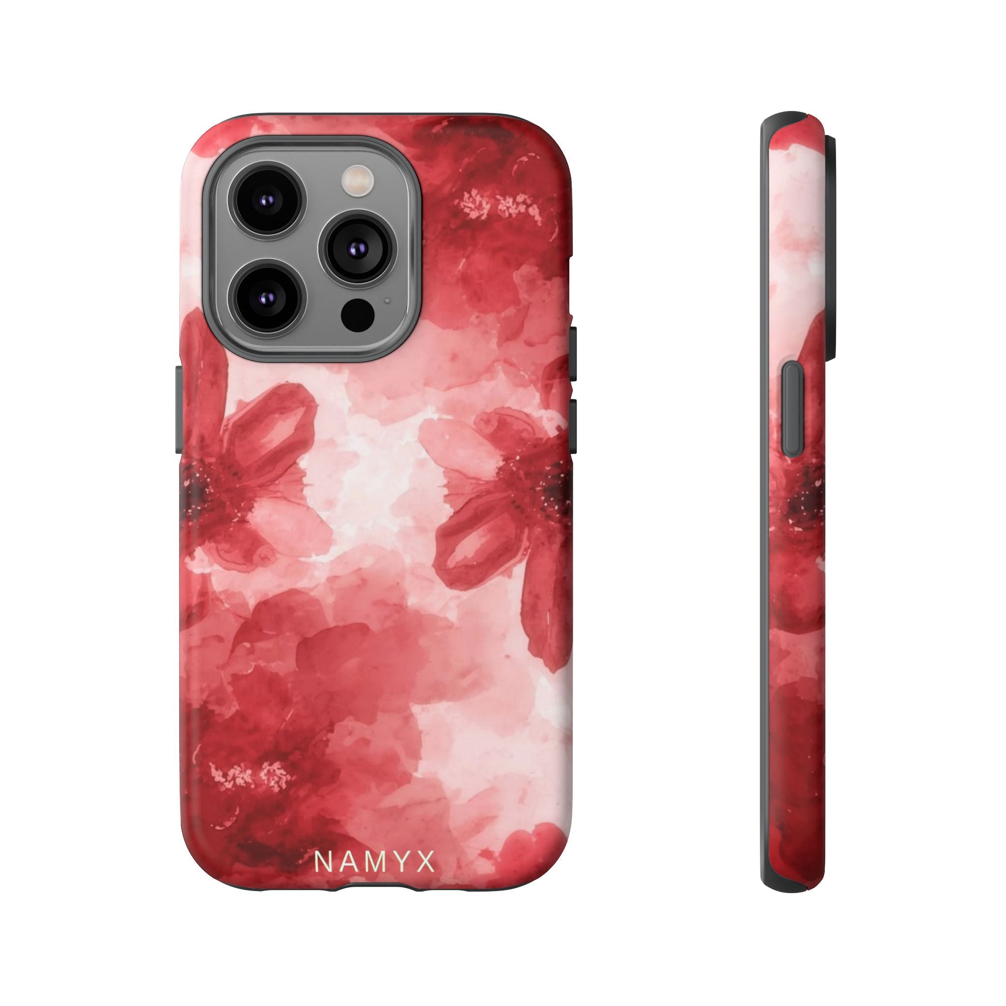 Floral Red Watercolor Tough Phone Case