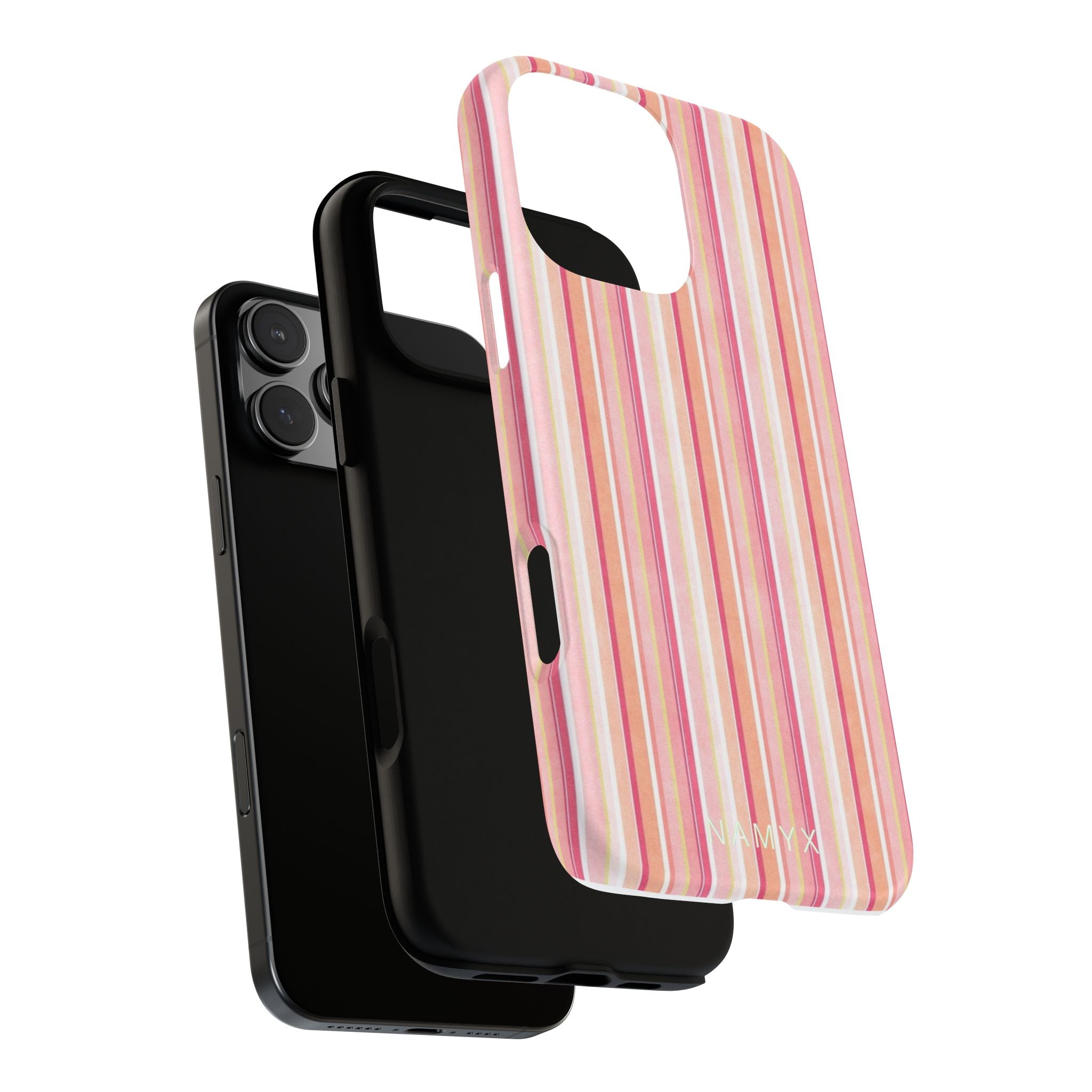 Pink Vintage Stripe Tough Phone Case