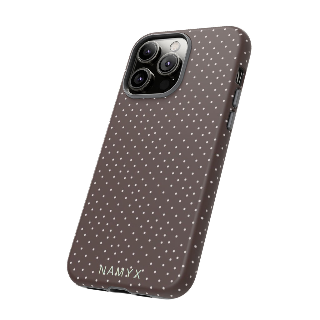 Brown Polka Dot Tough Phone Case - Slim Protective iPhone Cover