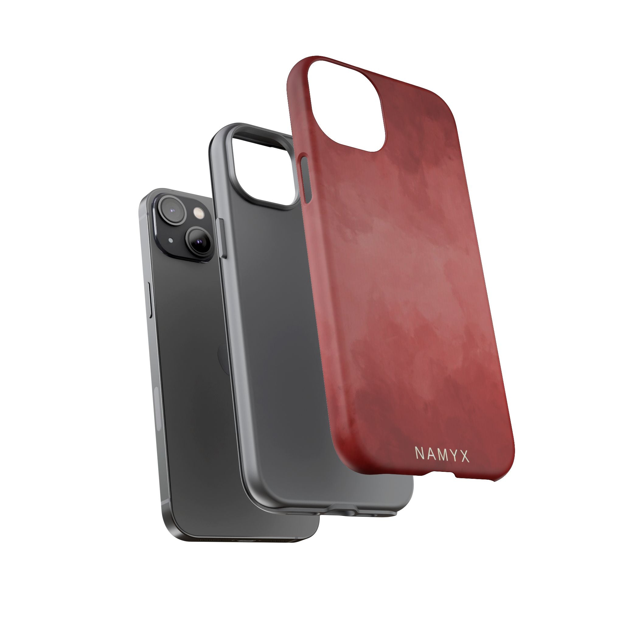 Red Watercolor Tough Phone Case — Durable Protective iPhone Cover