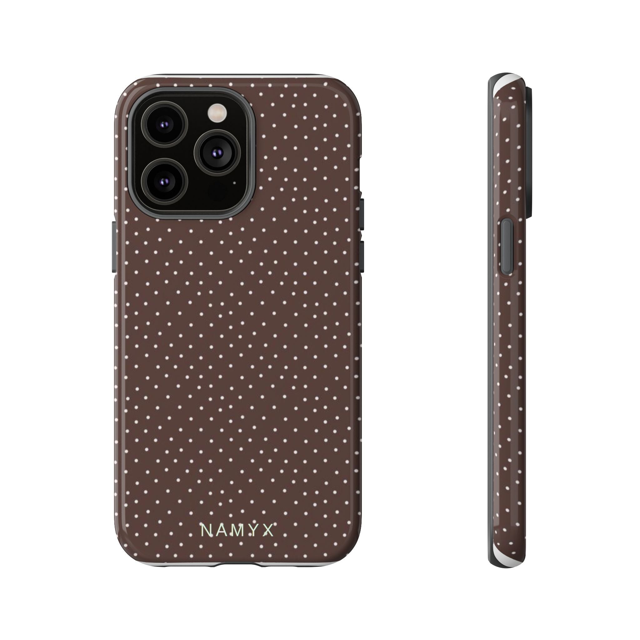 Brown Polka Dot Tough Phone Case - Slim Protective iPhone Cover