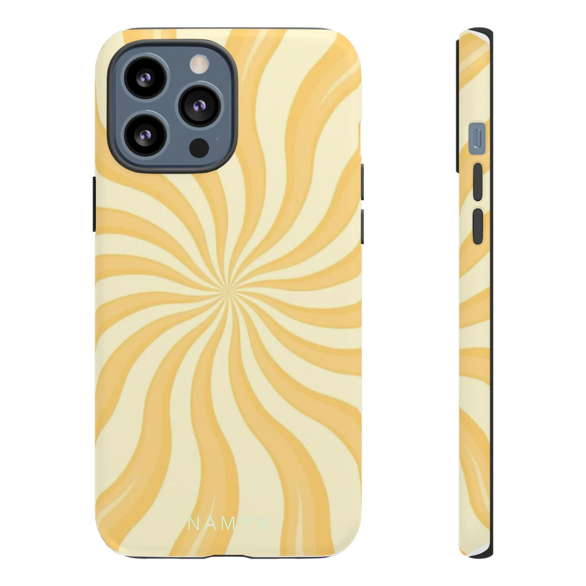 Phone Case — Retro Yellow Swirl Tough Protective Cover