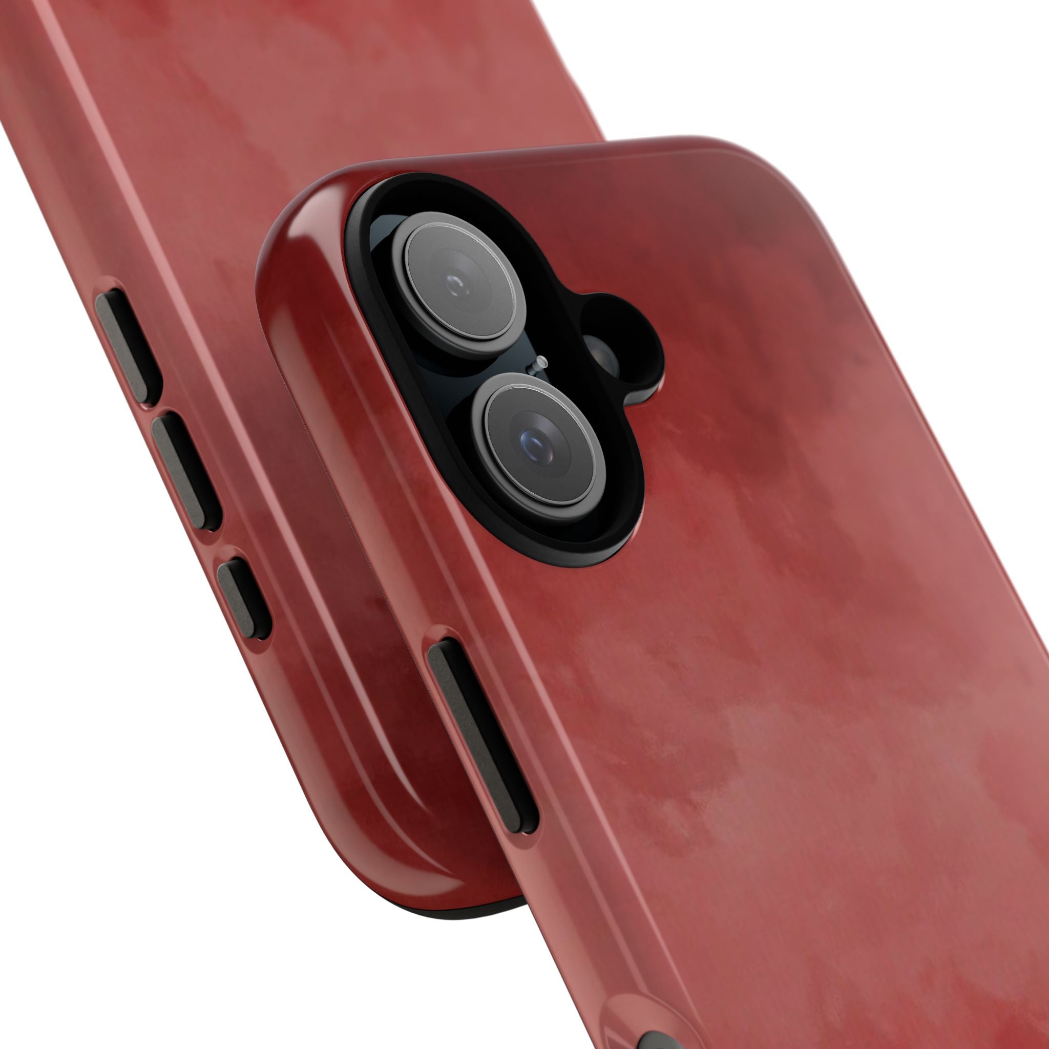 Red Watercolor Tough Phone Case — Durable Protective iPhone Cover