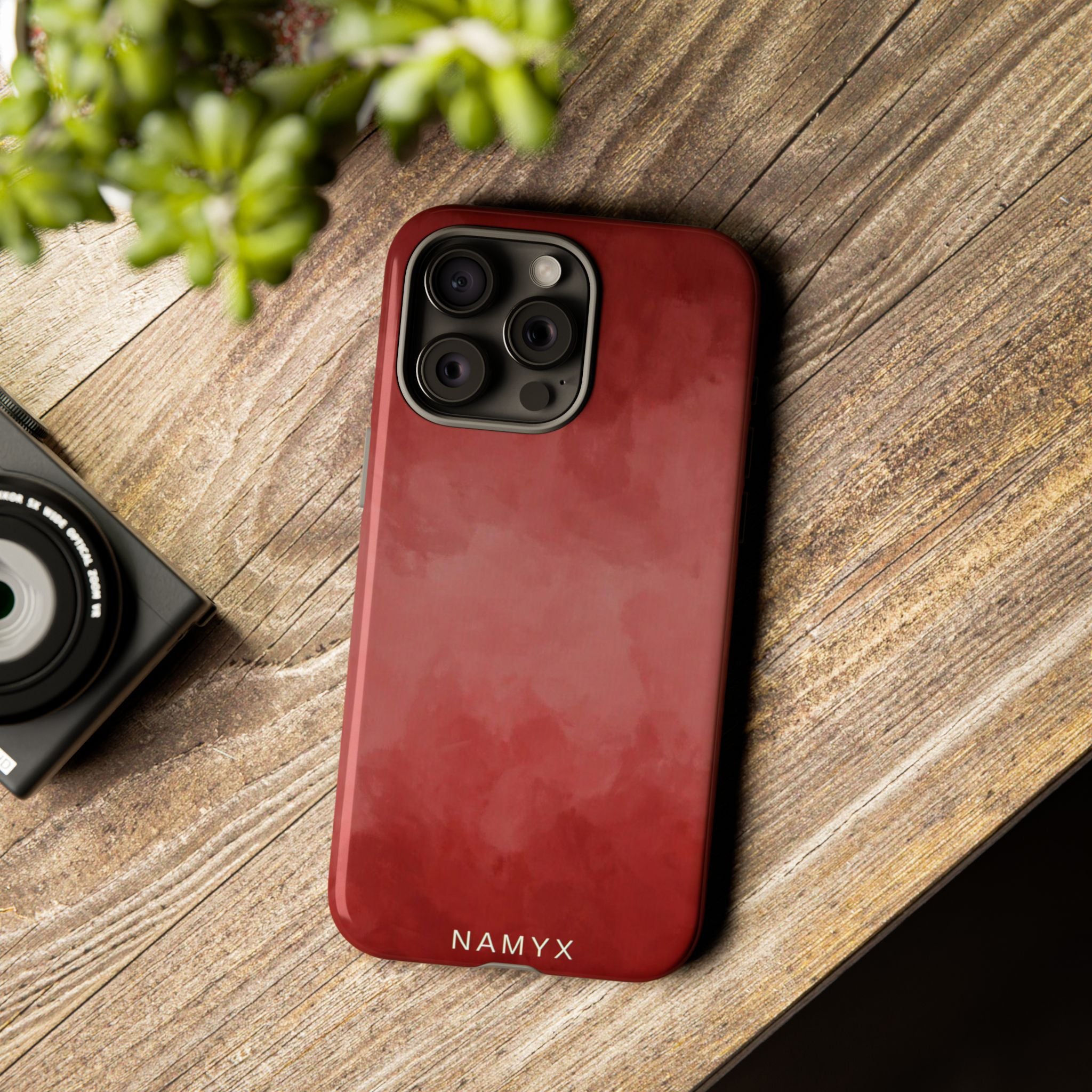 Red Watercolor Tough Phone Case — Durable Protective iPhone Cover