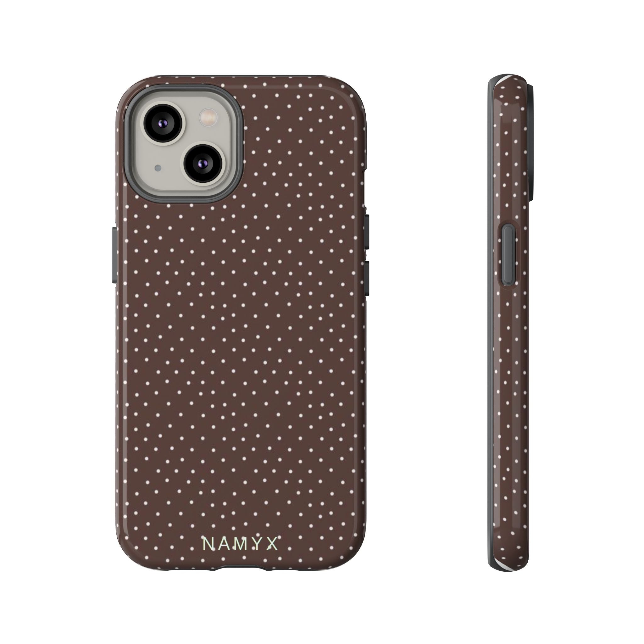 Brown Polka Dot Tough Phone Case - Slim Protective iPhone Cover