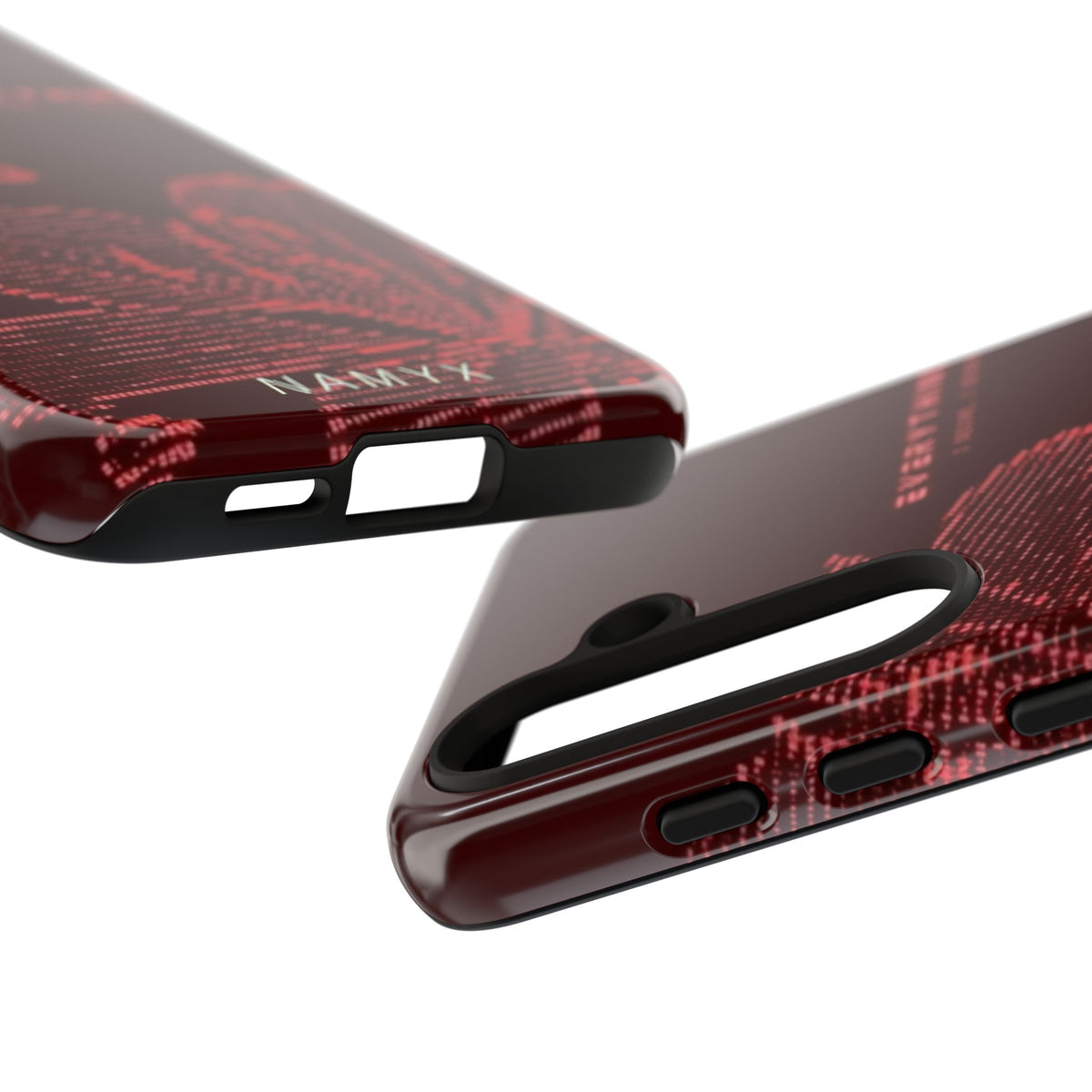 Floral Tough Phone Case — 'Everything' Burgundy Protective Cover