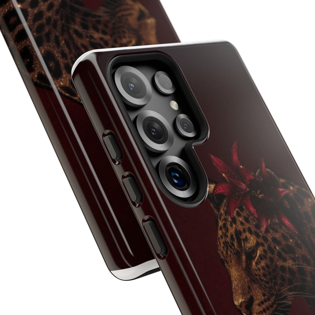Leopard Floral Tough Phone Case