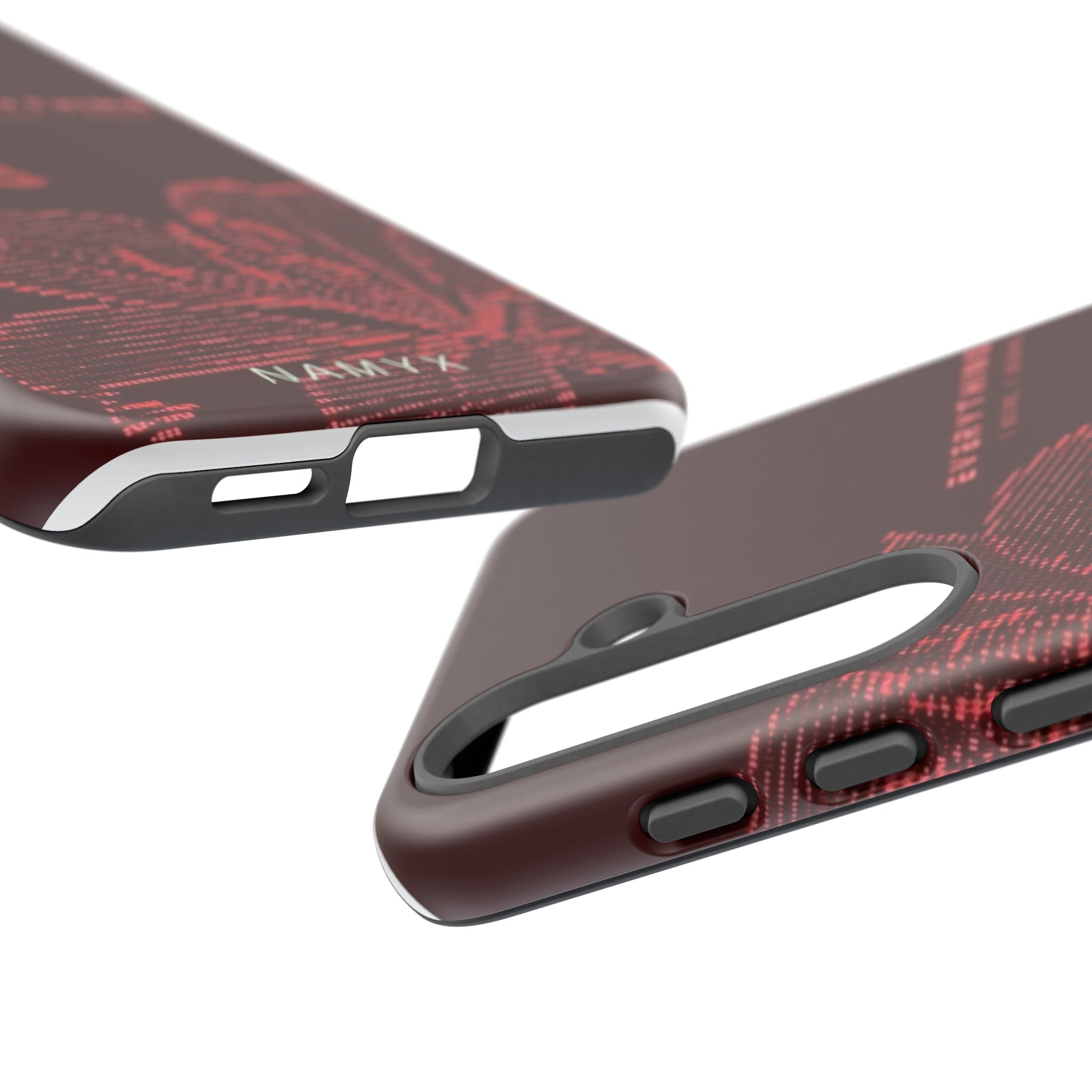 Floral Tough Phone Case — 'Everything' Burgundy Protective Cover