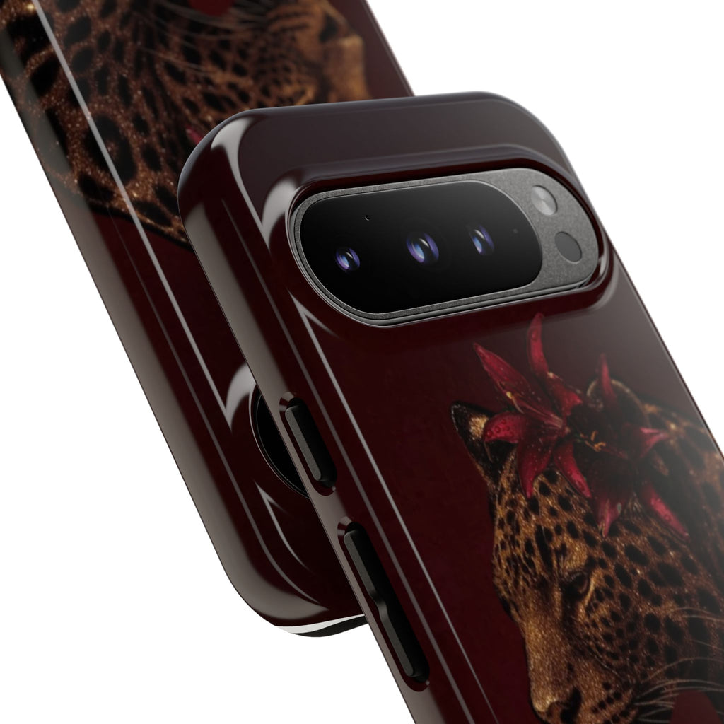 Leopard Floral Tough Phone Case