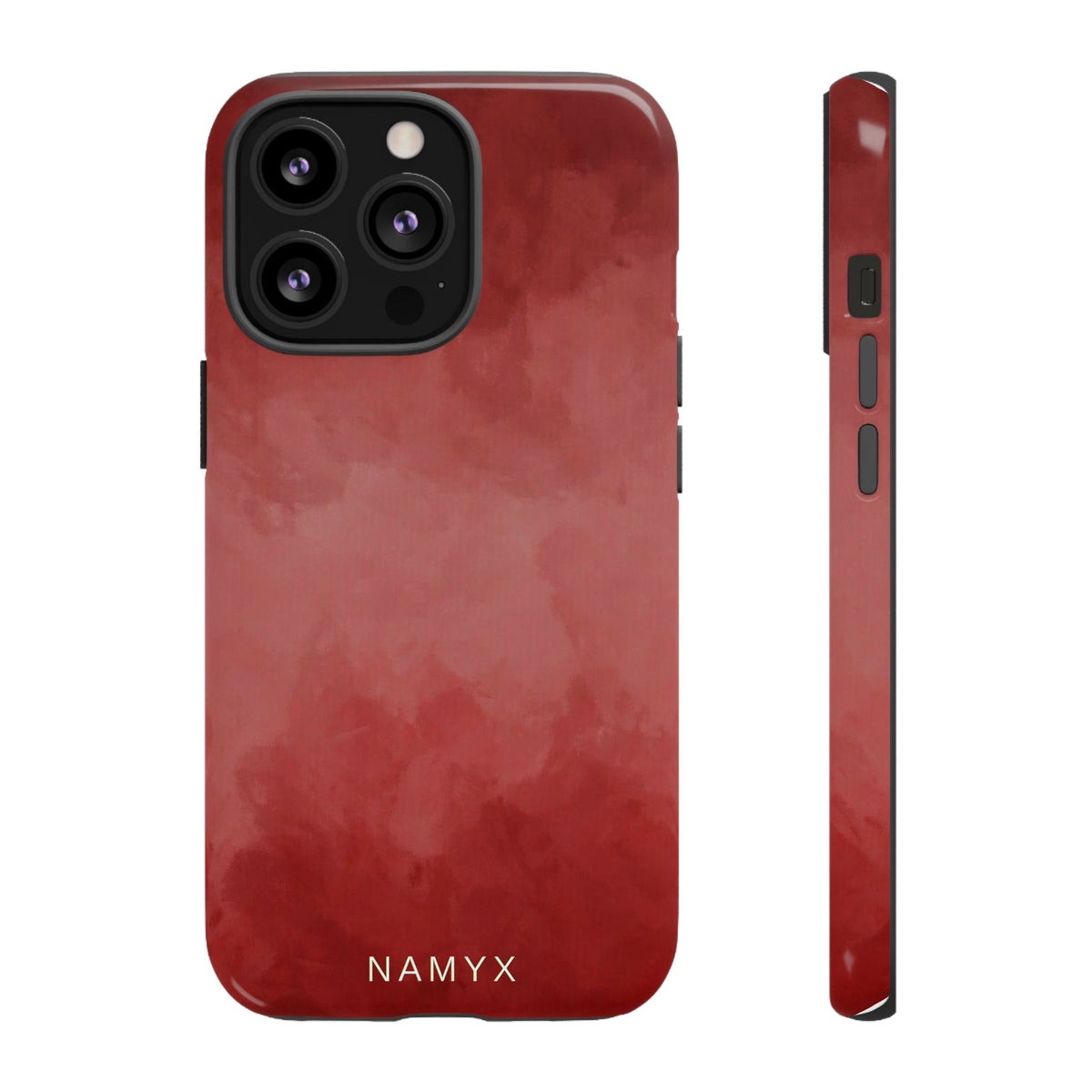 Red Watercolor Tough Phone Case — Durable Protective iPhone Cover