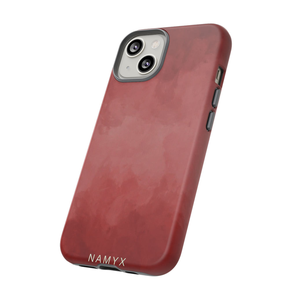 Red Watercolor Tough Phone Case — Durable Protective iPhone Cover