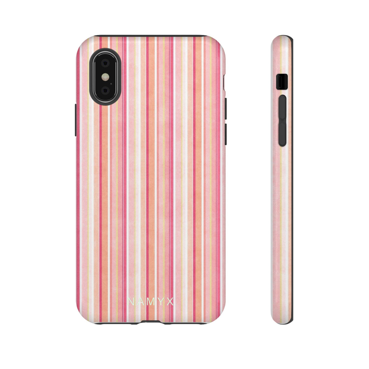 Pink Vintage Stripe Tough Phone Case